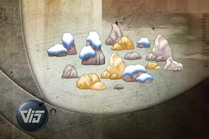 Painted 2D Rocks Texture