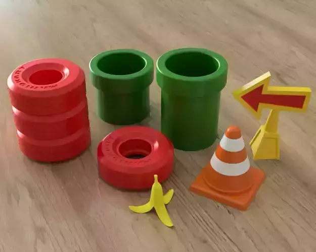 Mario kart home circuit items 3D print model
