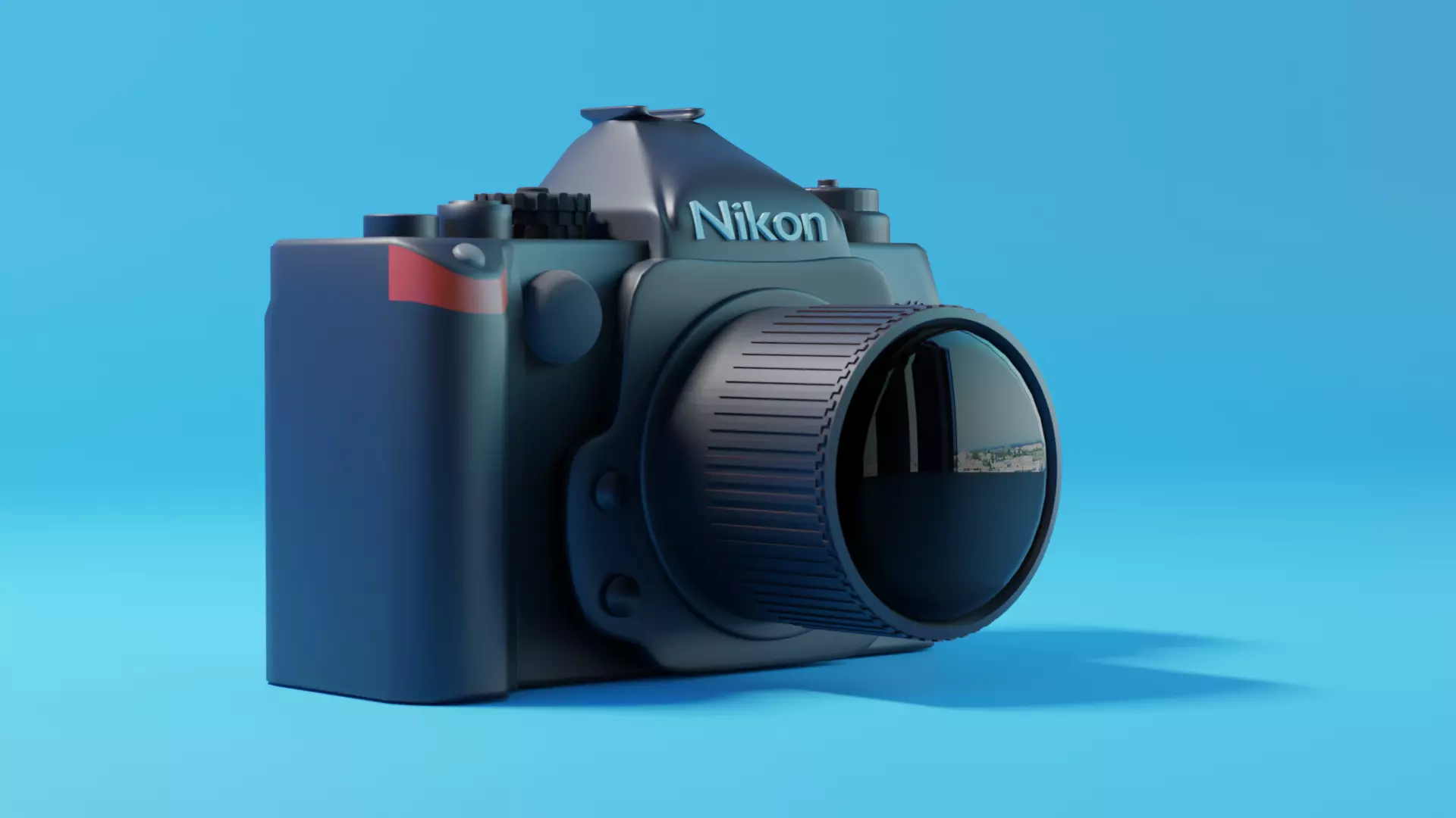 Nikon Camera Low Poly free  Free low-poly 3D model_0