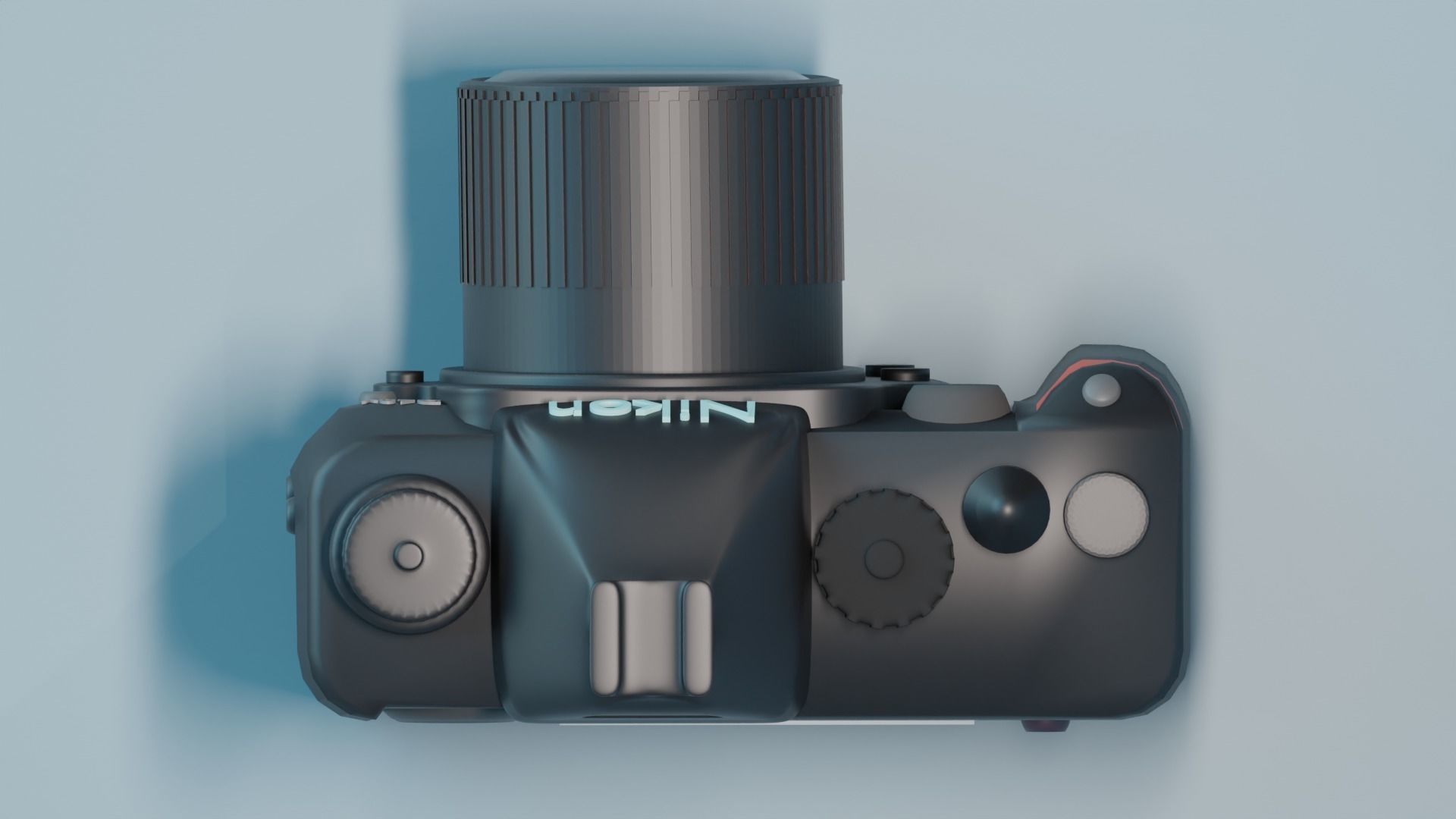 Nikon Camera Low Poly free  Free low-poly 3D model_4