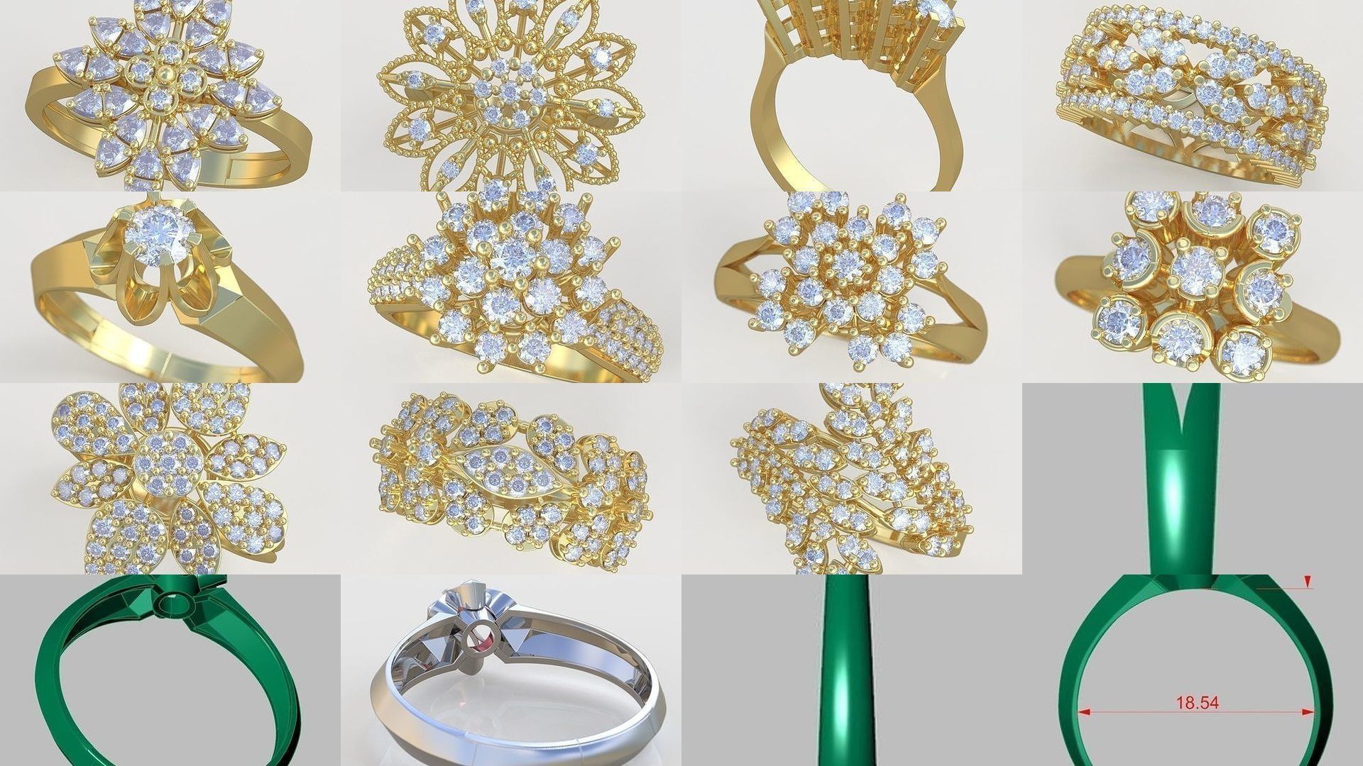 Ring 3D 59 Models Collection _9