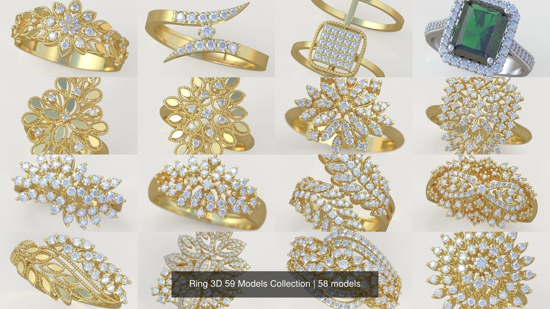 Ring 3D 59 Models Collection _5