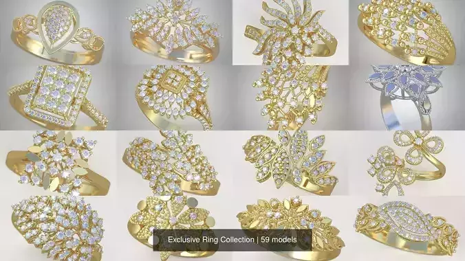 Ring 3D 59 Models Collection 