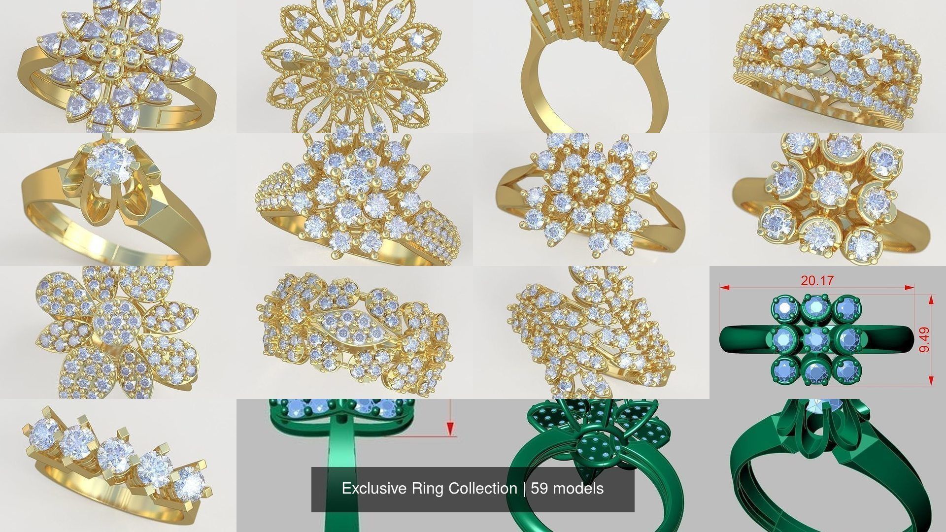 Ring 3D 59 Models Collection _10