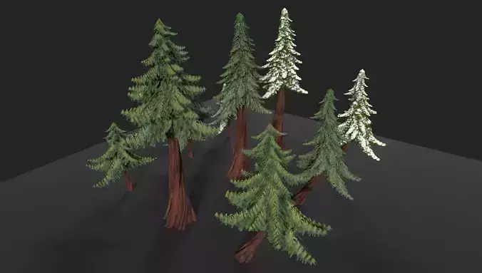 Tree Kit  Low-poly 3D model