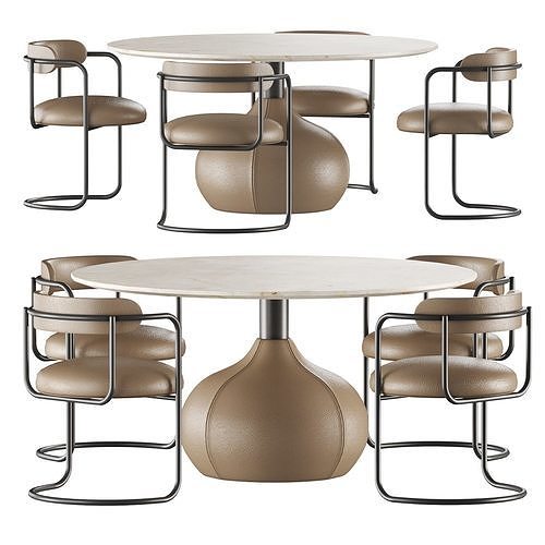 Dining set by Savannah-Bay 3D model