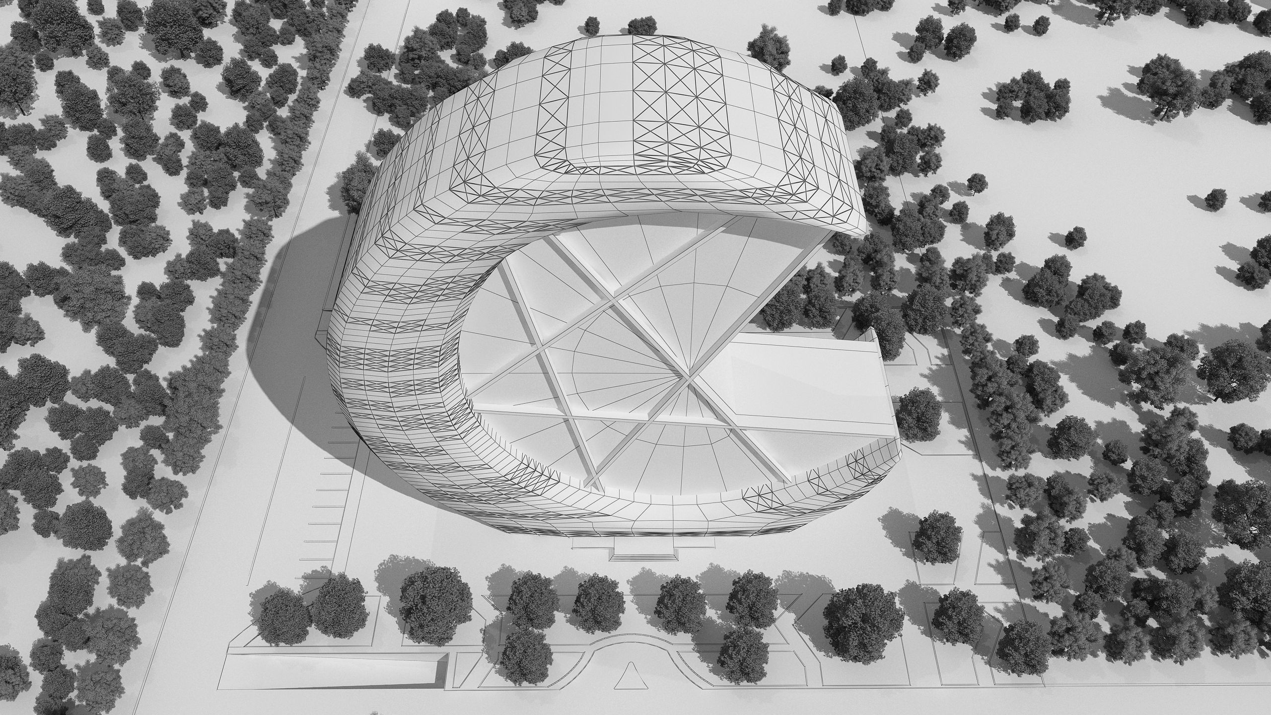 0073 - Crescent Skyscraper  3D model_16