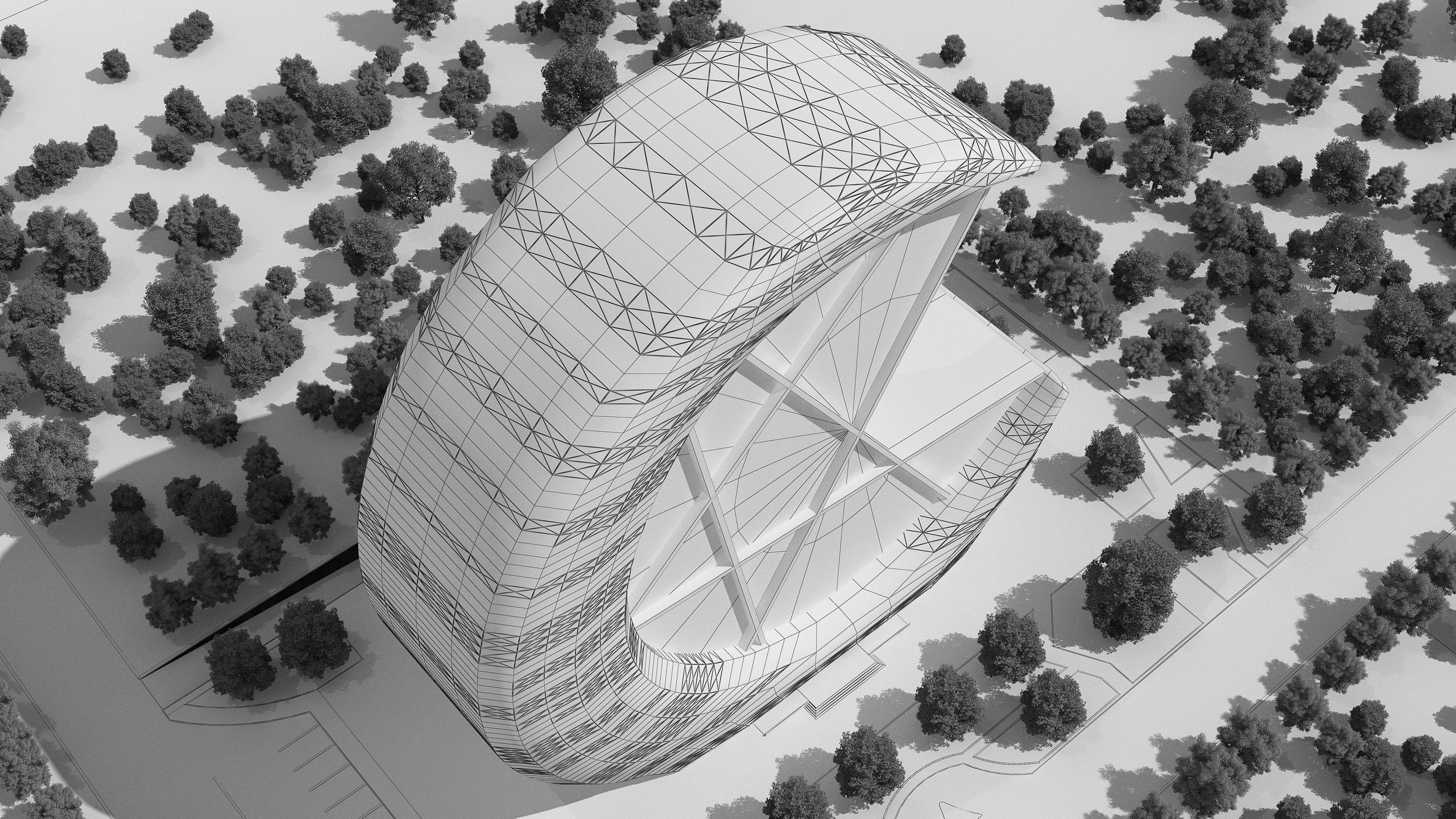 0073 - Crescent Skyscraper  3D model_12