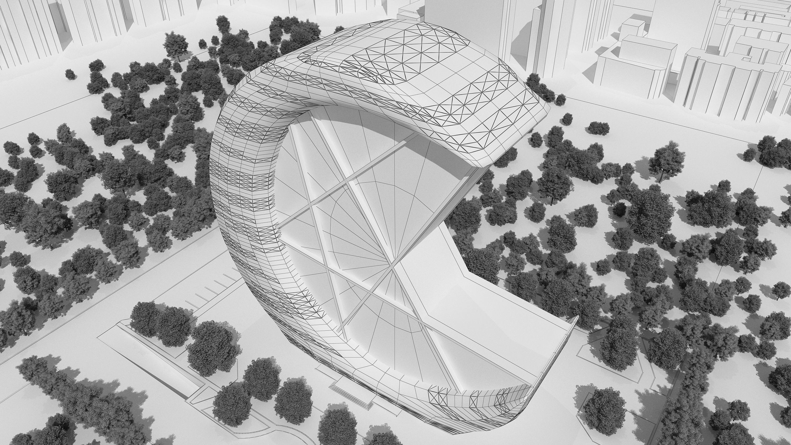 0073 - Crescent Skyscraper  3D model_17