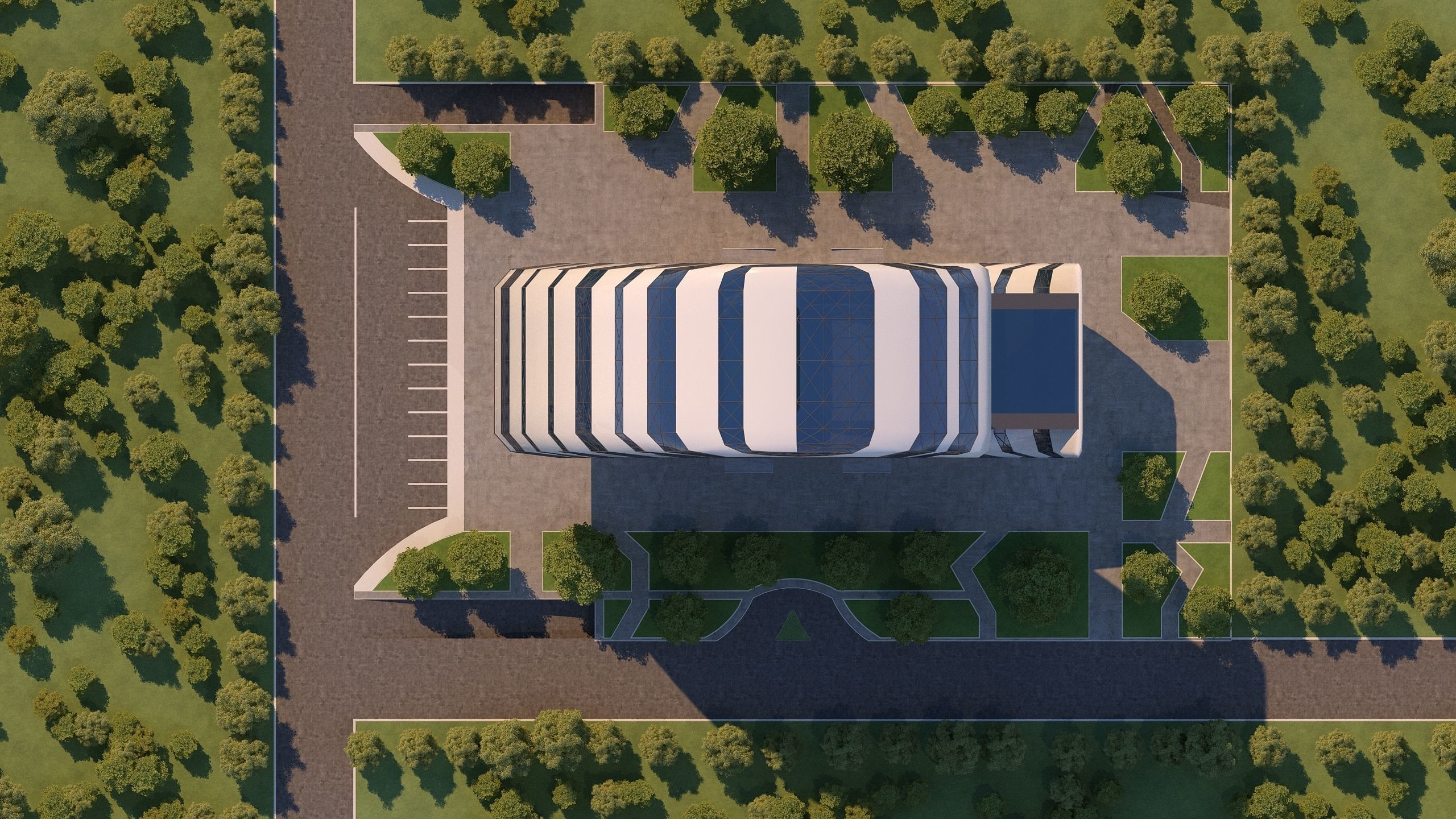 0073 - Crescent Skyscraper  3D model_9