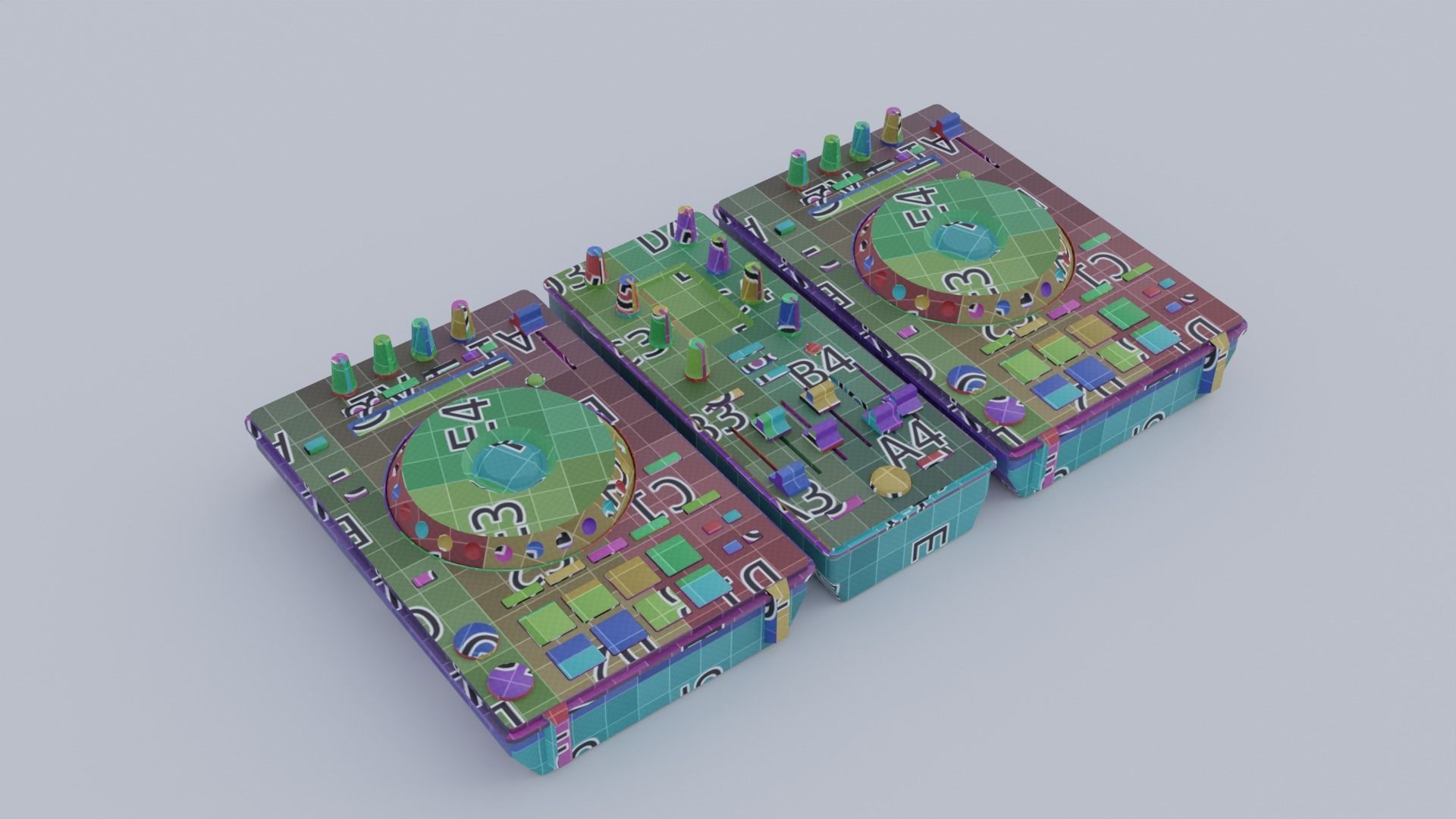 DJ Set 4K and 2K 3D model_10