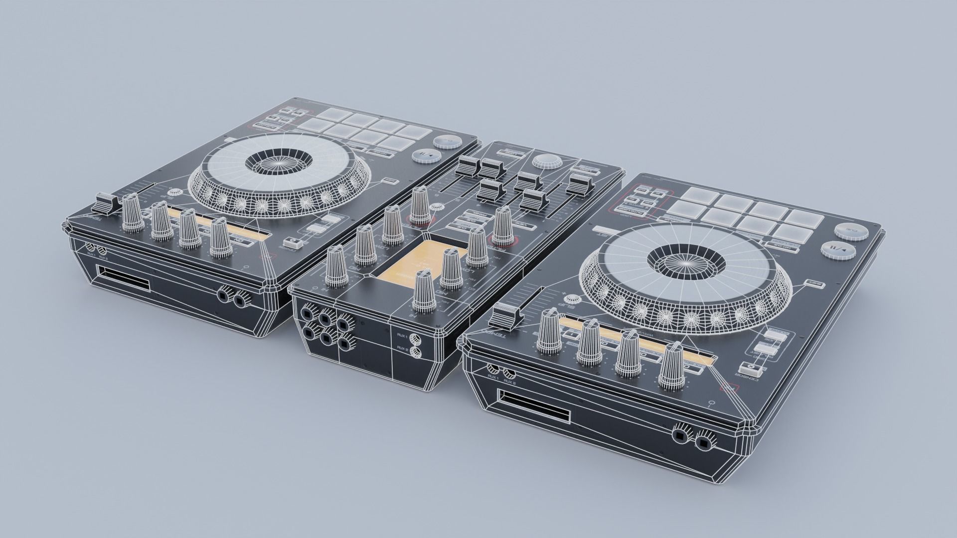 DJ Set 4K and 2K 3D model_1