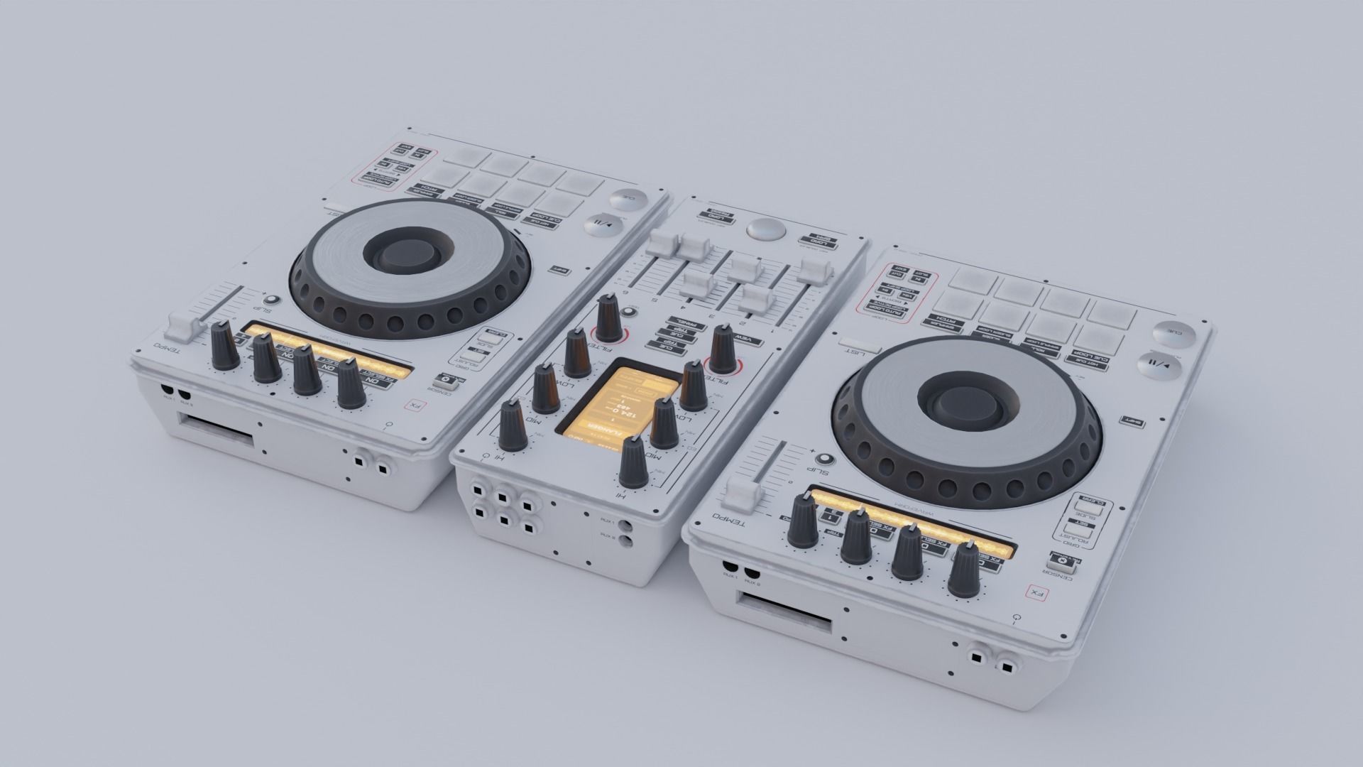 DJ Set 4K and 2K 3D model_8