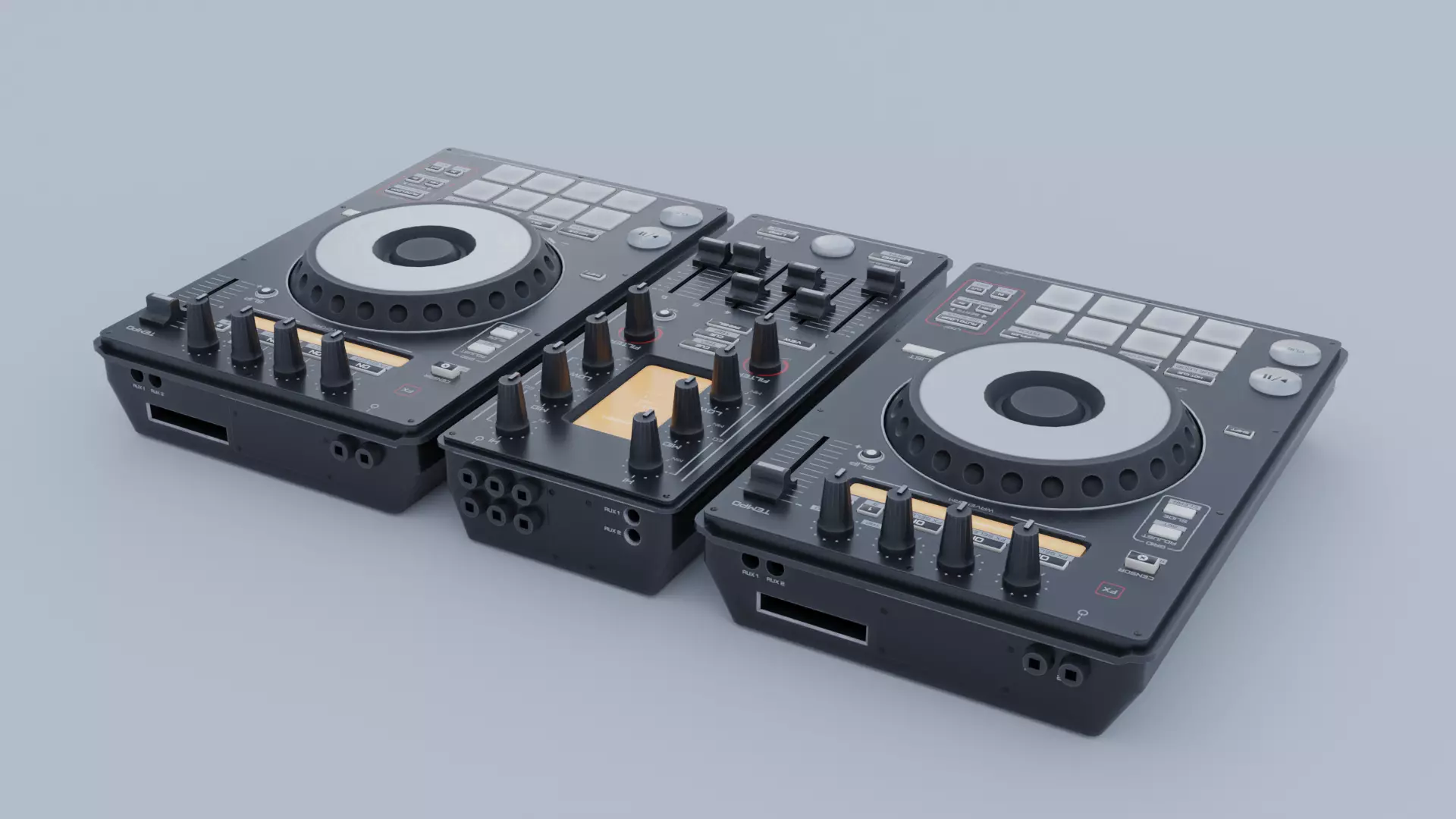 DJ Set 4K and 2K 3D model_0