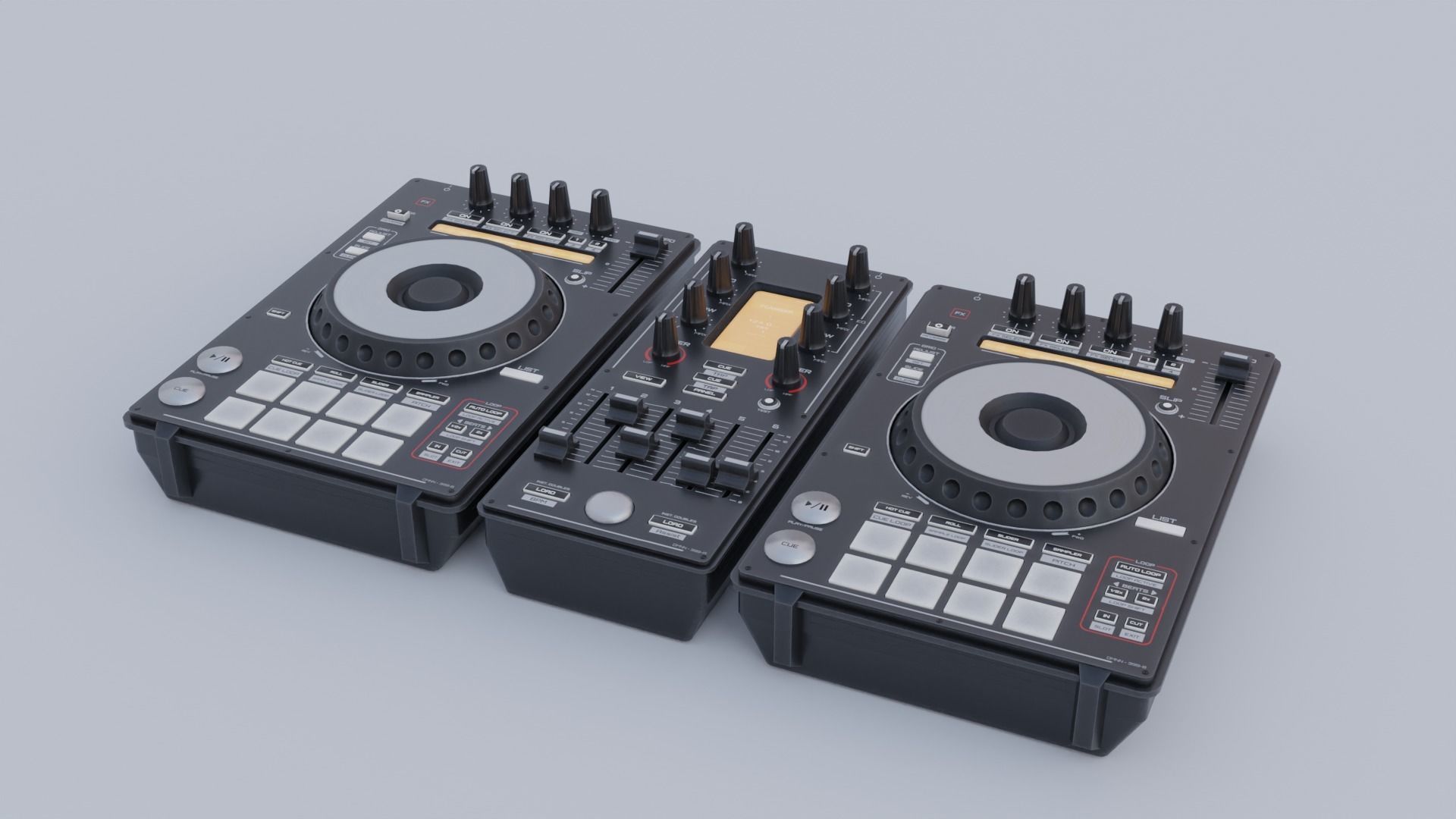 DJ Set 4K and 2K 3D model_3