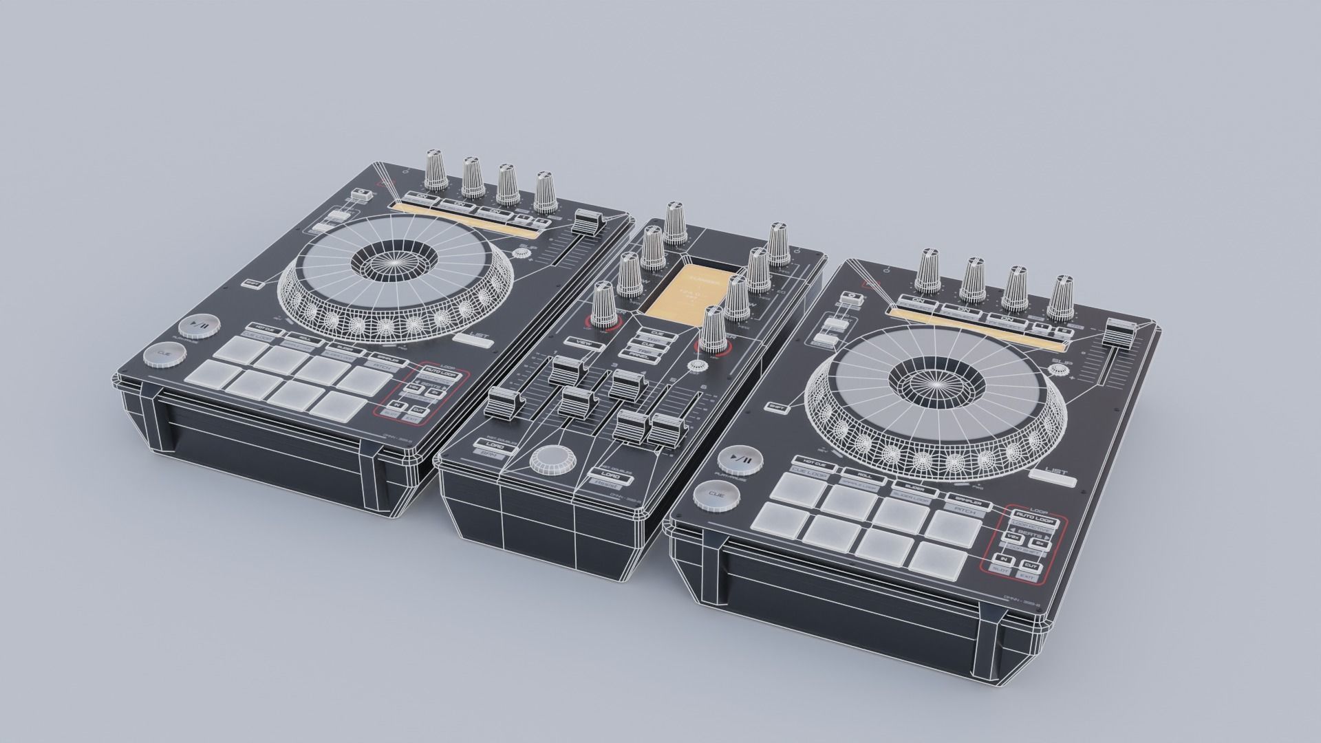 DJ Set 4K and 2K 3D model_4
