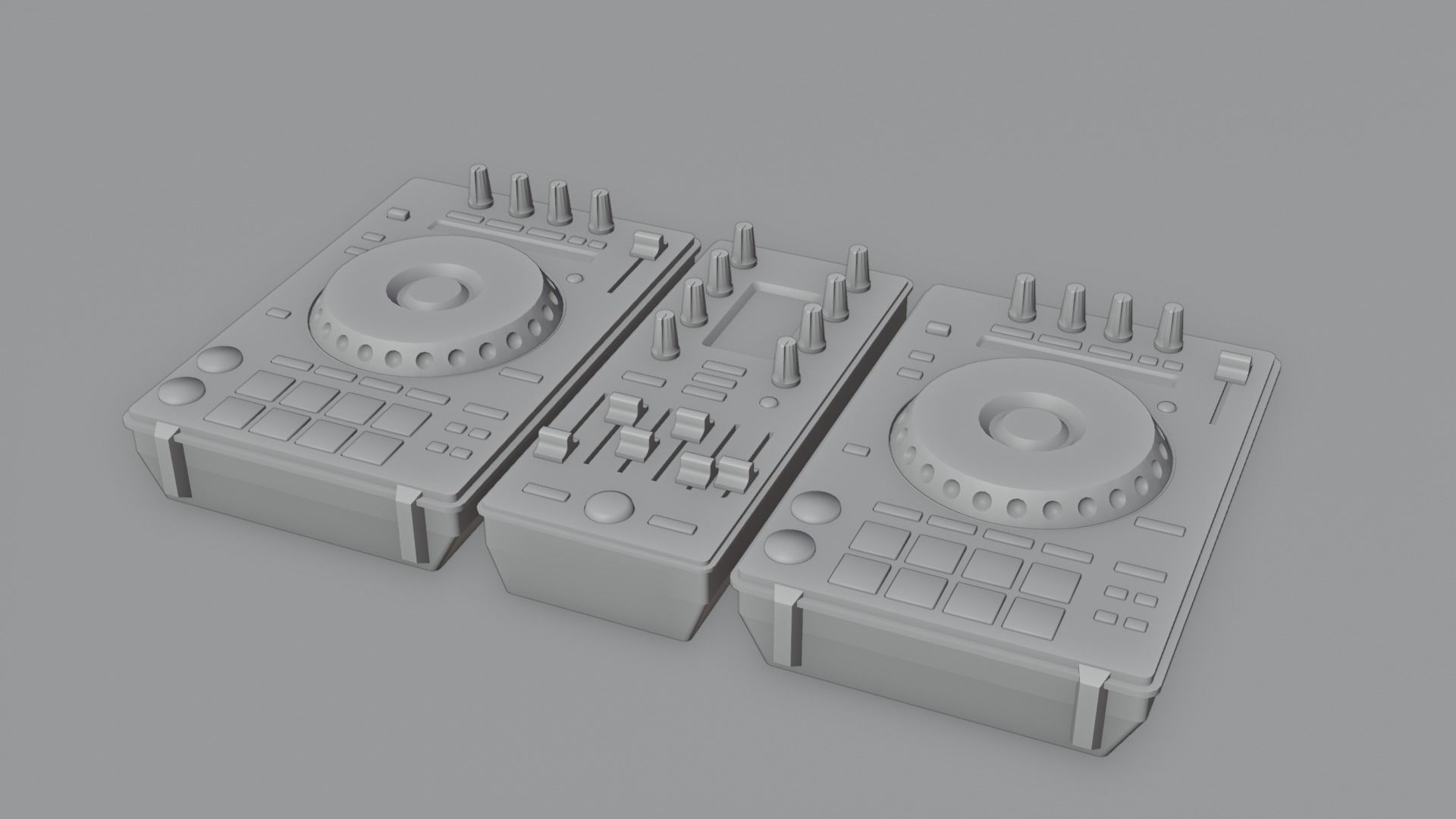 DJ Set 4K and 2K 3D model_5