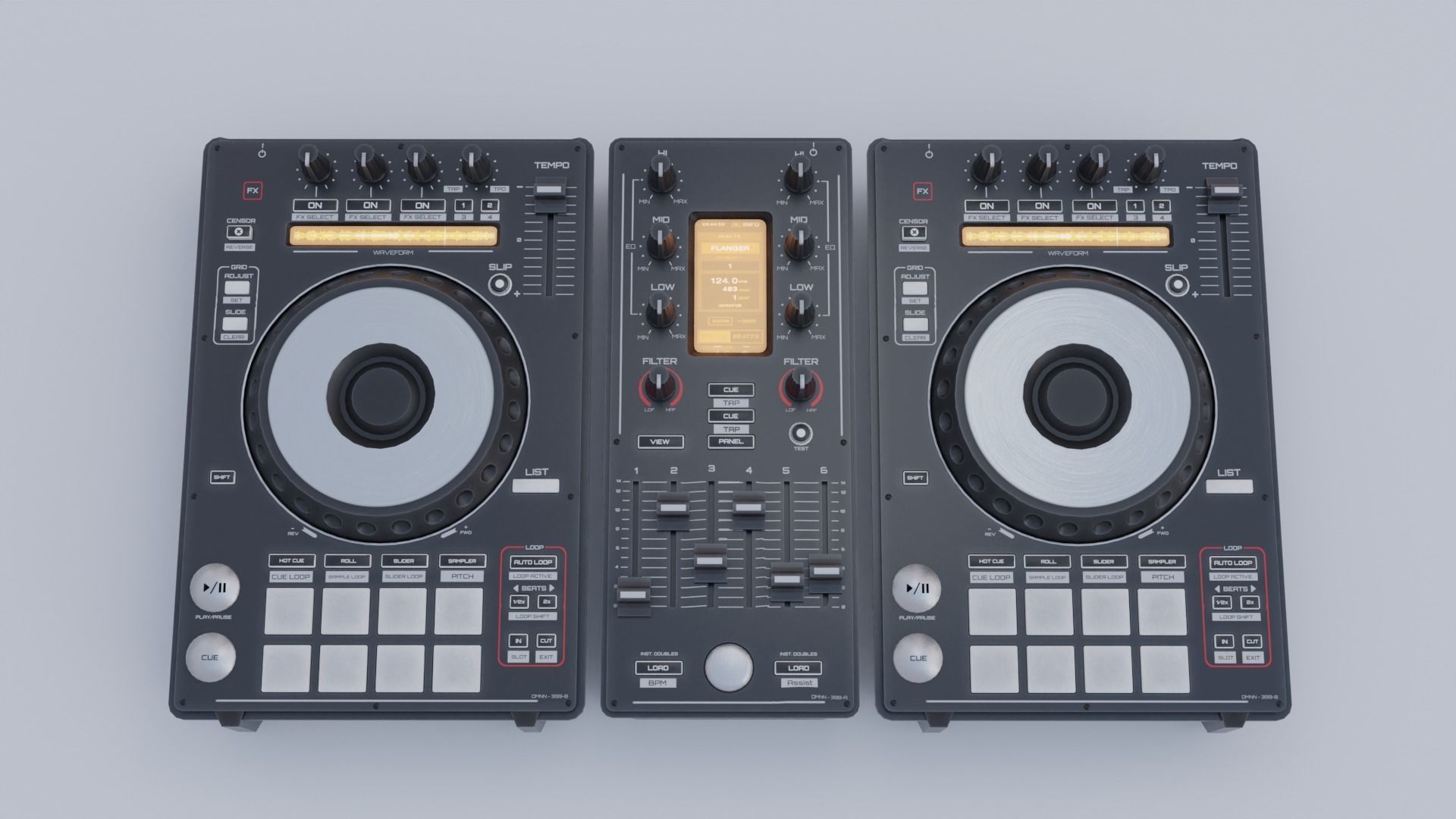 DJ Set 4K and 2K 3D model_6