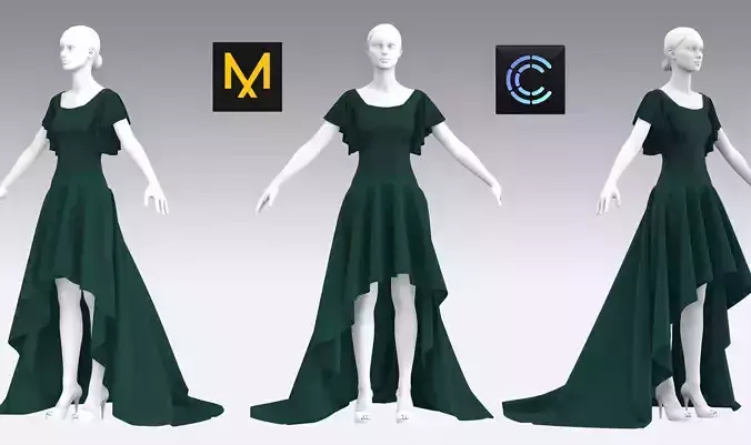 Dress Outfits MD CLO 3D ZPRJ ZPAC project files 3D model