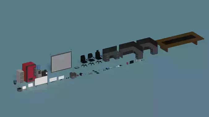 Low Poly Office Asset Pack