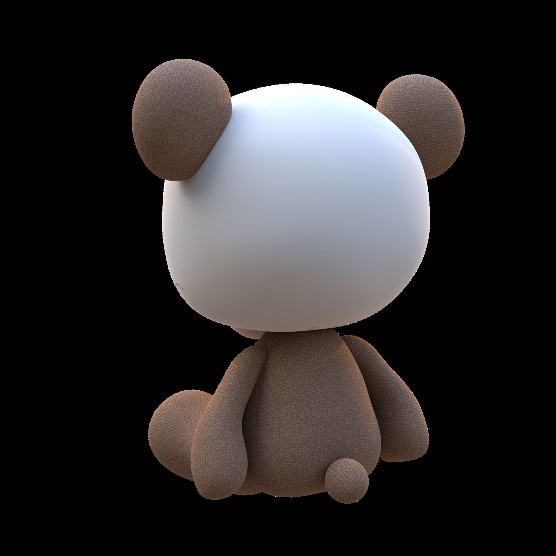 Skull Teddy Bear - Ngchipv Low-poly 3D model_8