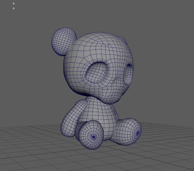 Skull Teddy Bear - Ngchipv Low-poly 3D model_7