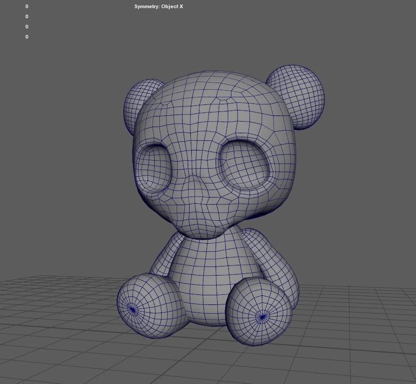 Skull Teddy Bear - Ngchipv Low-poly 3D model_17