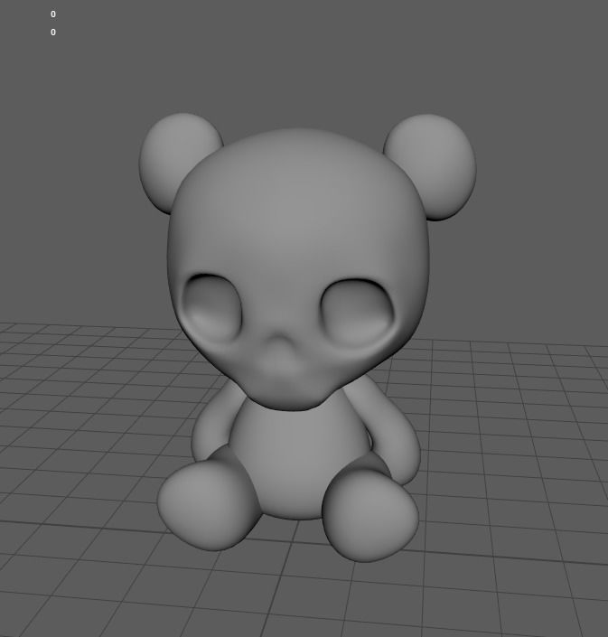 Skull Teddy Bear - Ngchipv Low-poly 3D model_16