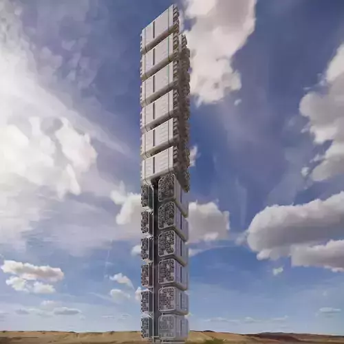 Sci-fi Tower 004 3D model