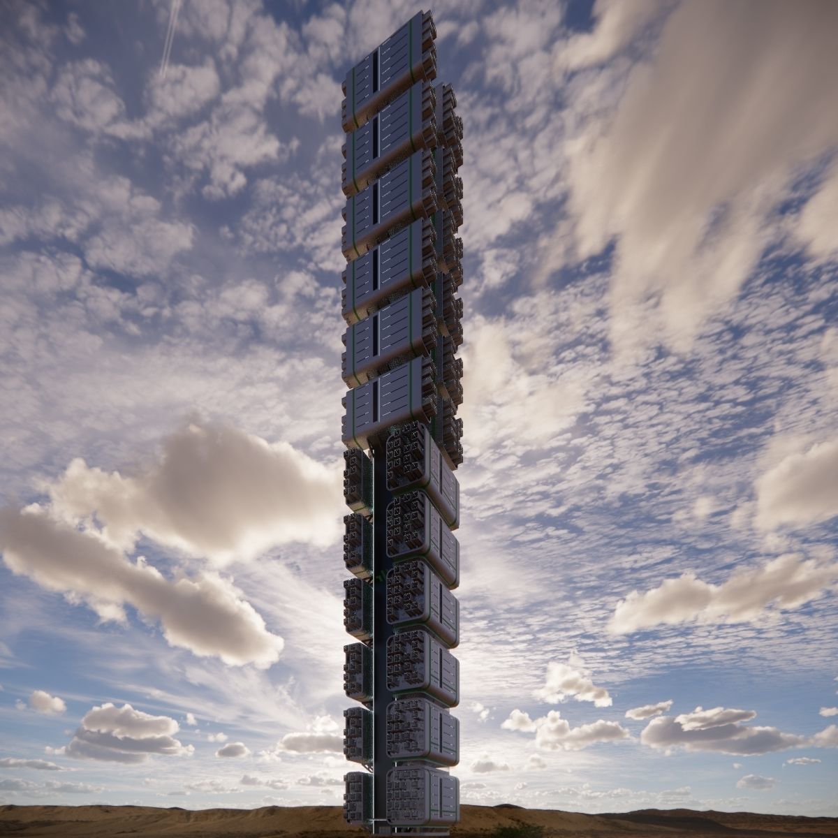 Sci-fi Tower 004 3D model_8