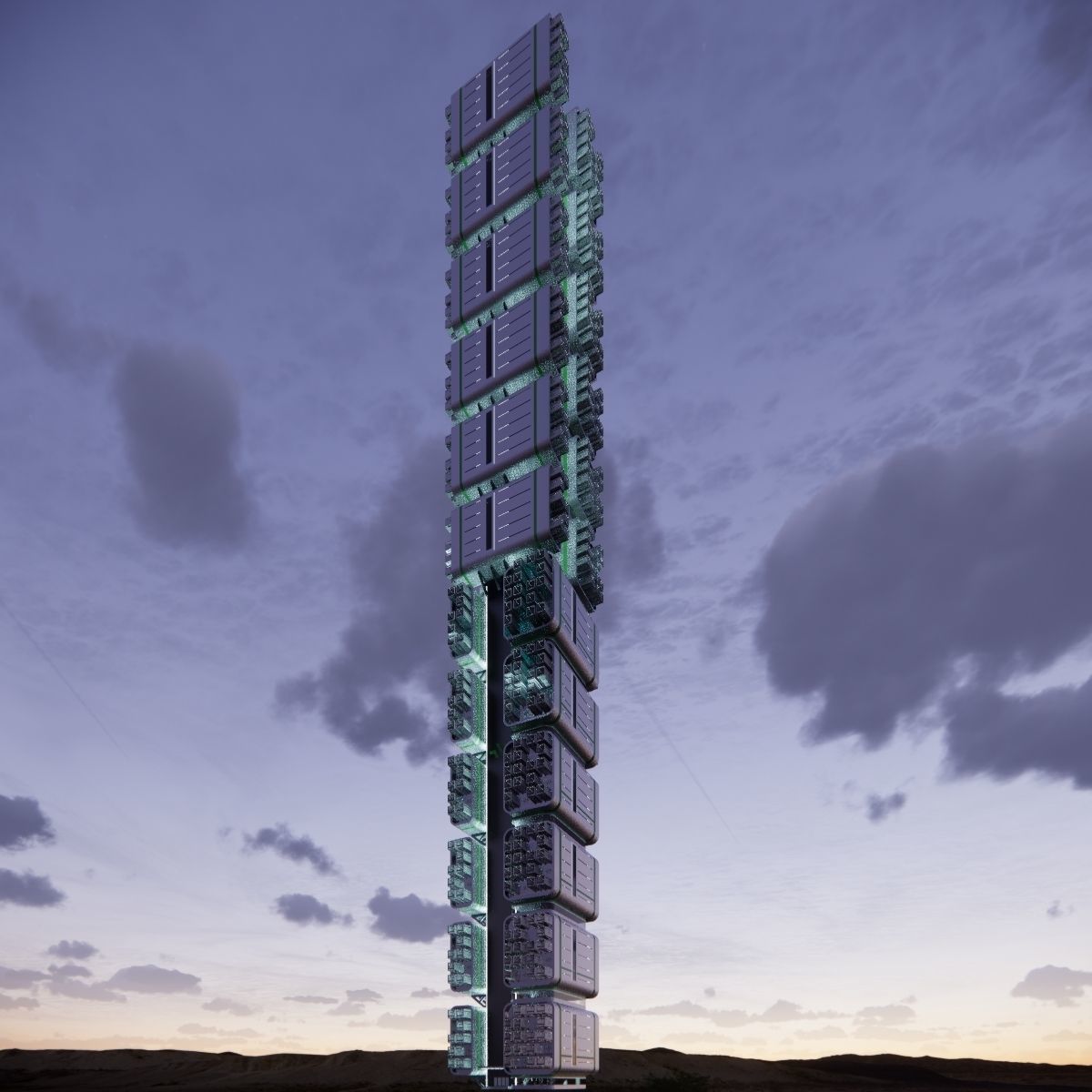 Sci-fi Tower 004 3D model_12