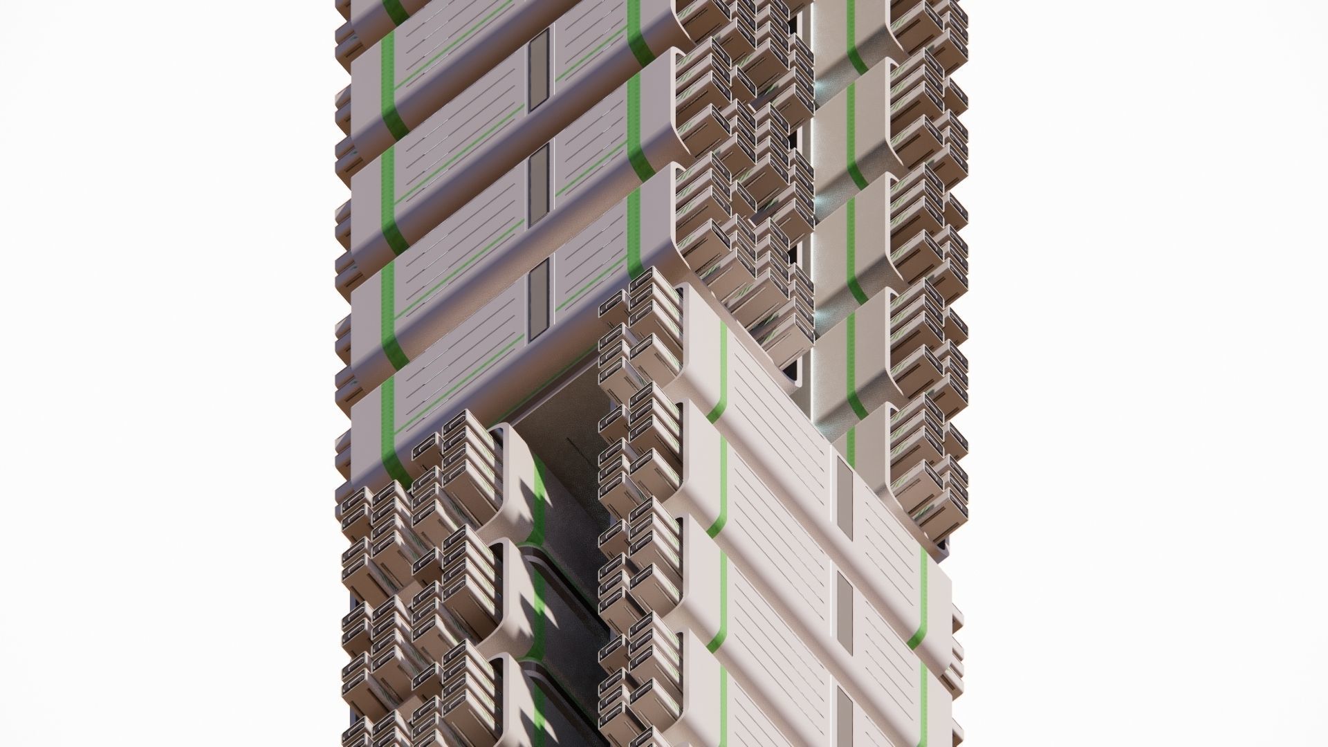 Sci-fi Tower 004 3D model_6
