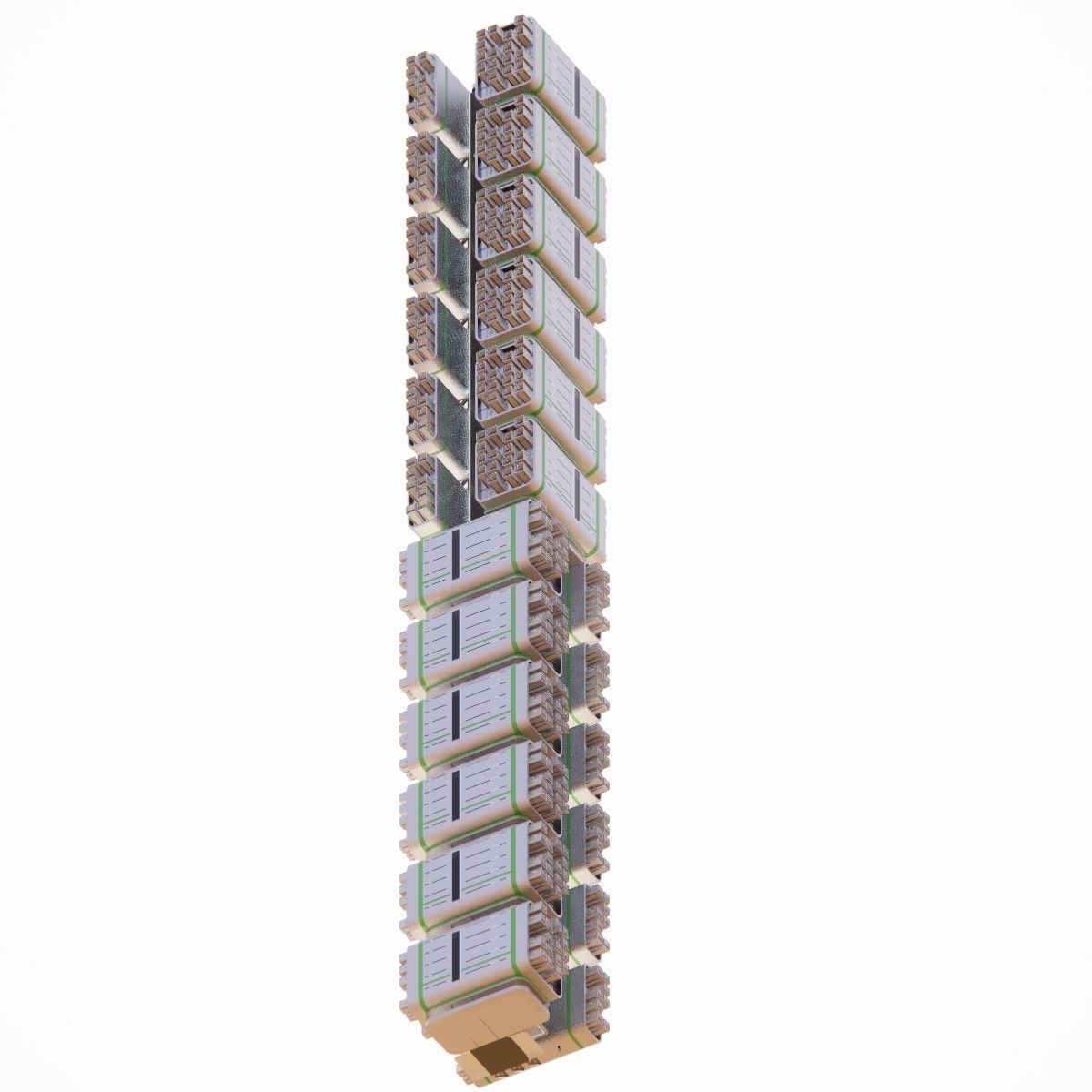 Sci-fi Tower 004 3D model_1