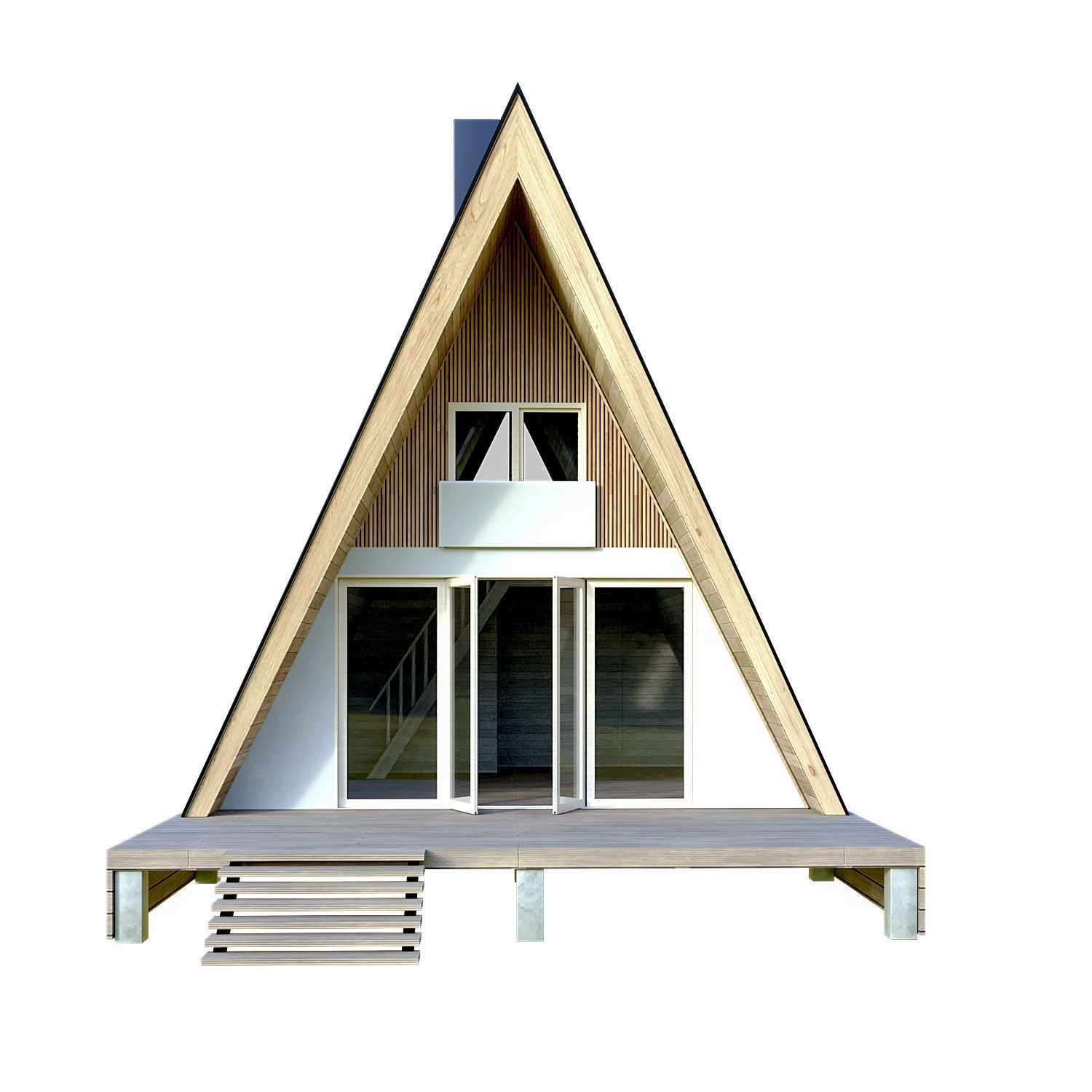 A-Frame House 3D model_3