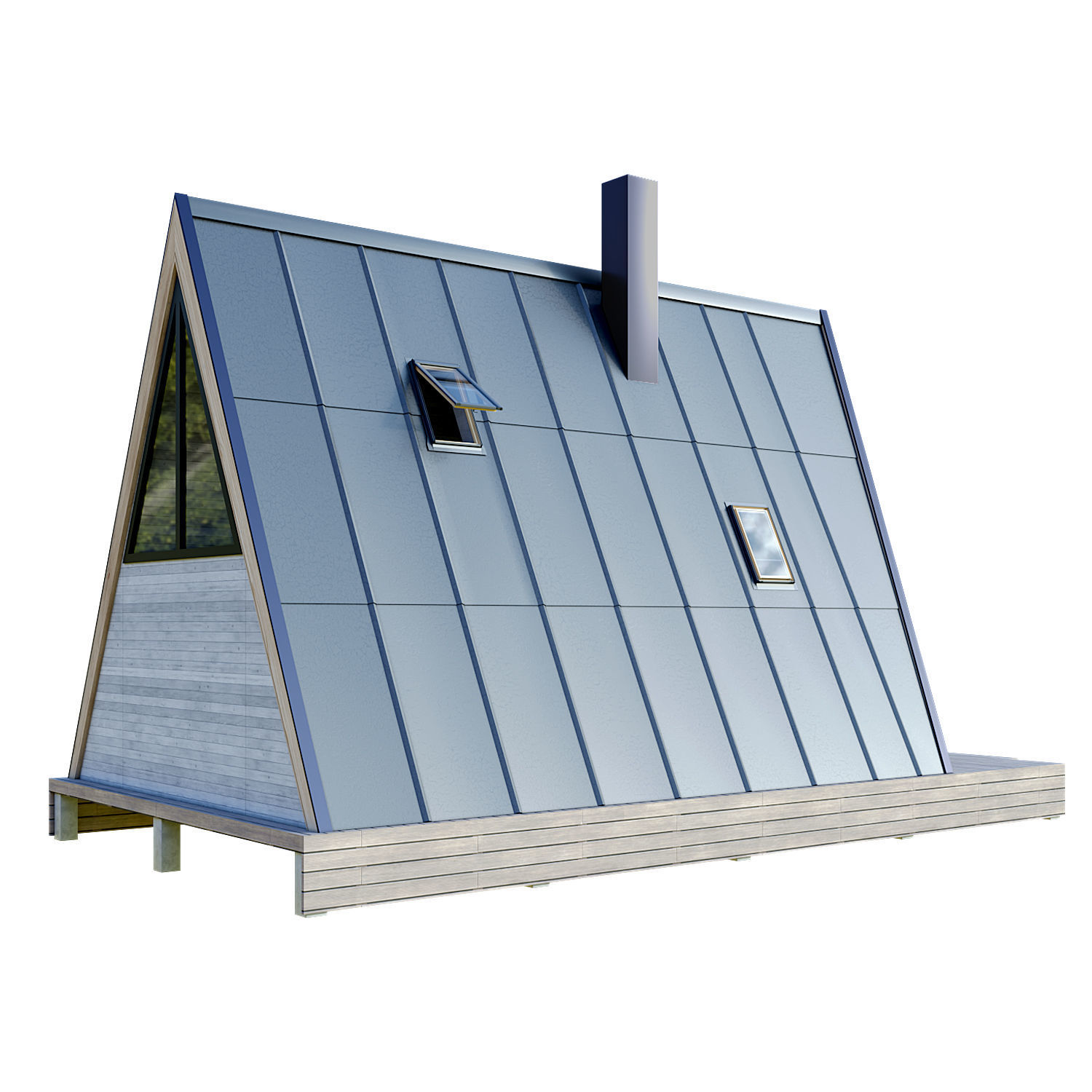 A-Frame House 3D model_6