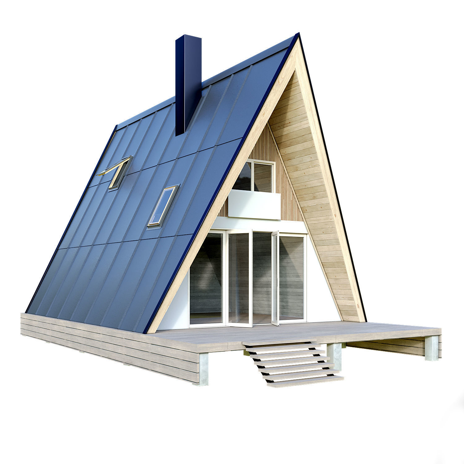 A-Frame House 3D model_1