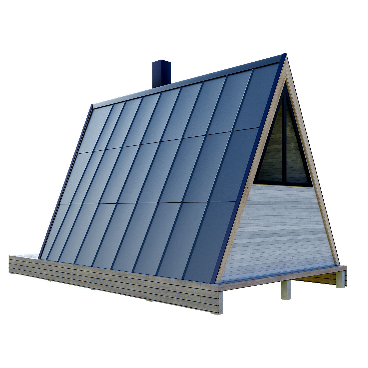 A-Frame House 3D model_5