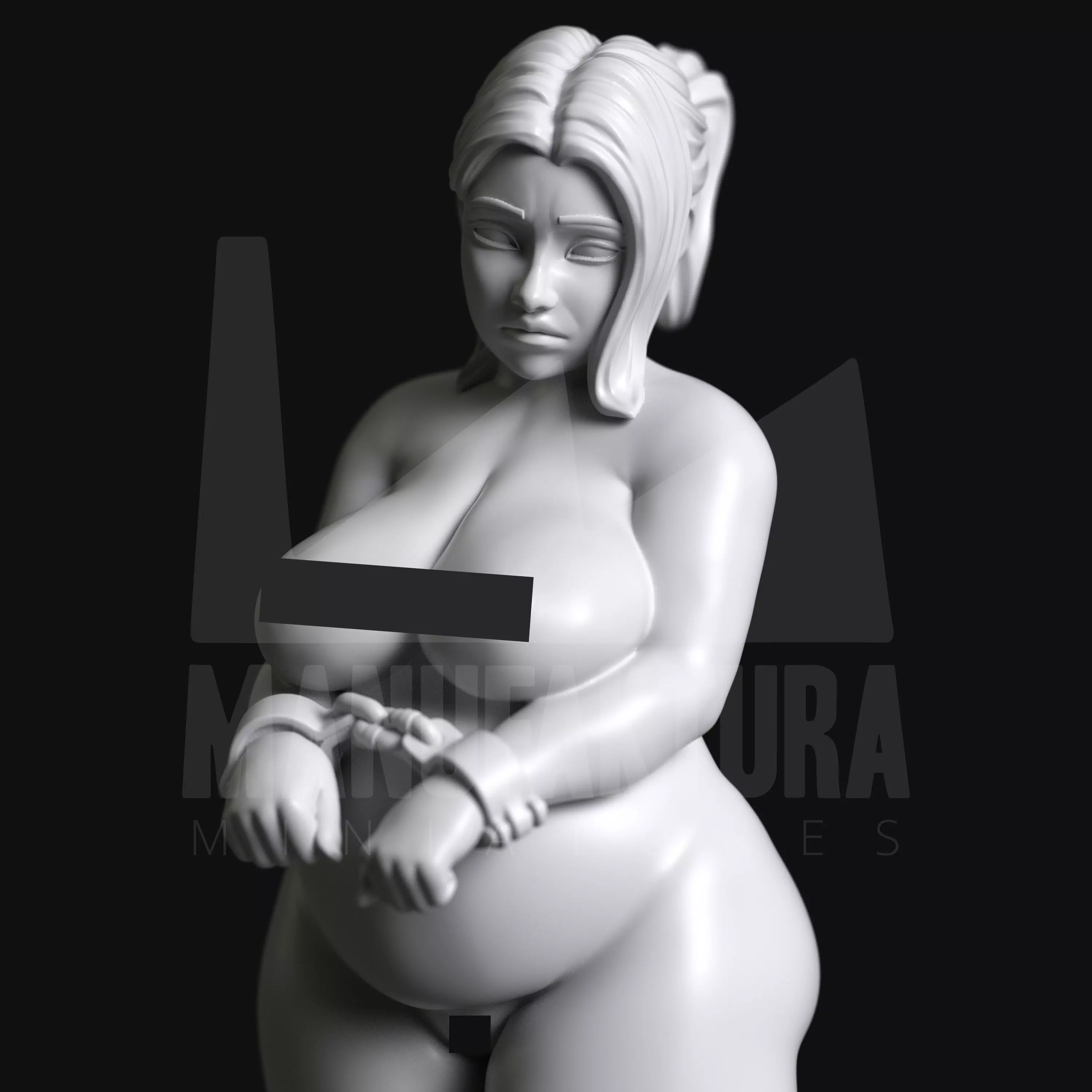 Thicc and Curvy BBW Slave Girl - Sub Series 124 3D print model_0
