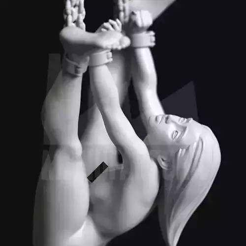Crab Tied Slave Girl Hanging From Chains - Sub Series 132 3D print model
