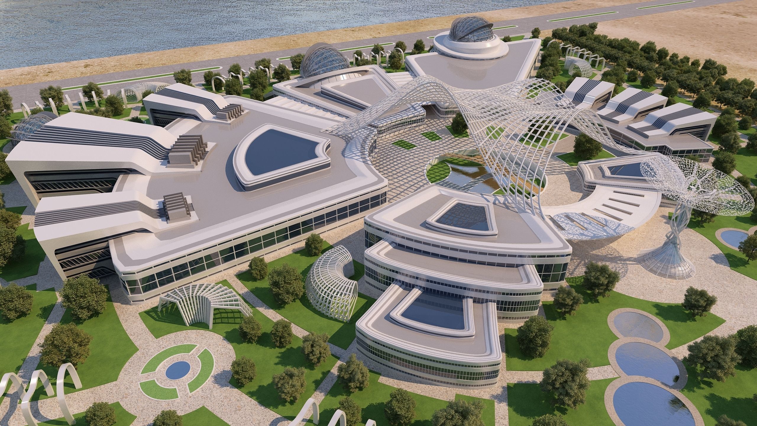 5 Scenes - Culture Center - 2022 - 2D Plans - 3D Files - Bundle 3D Model Collection_5