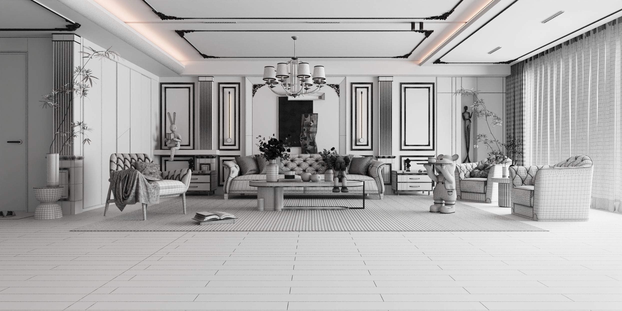 living room 3D model_5