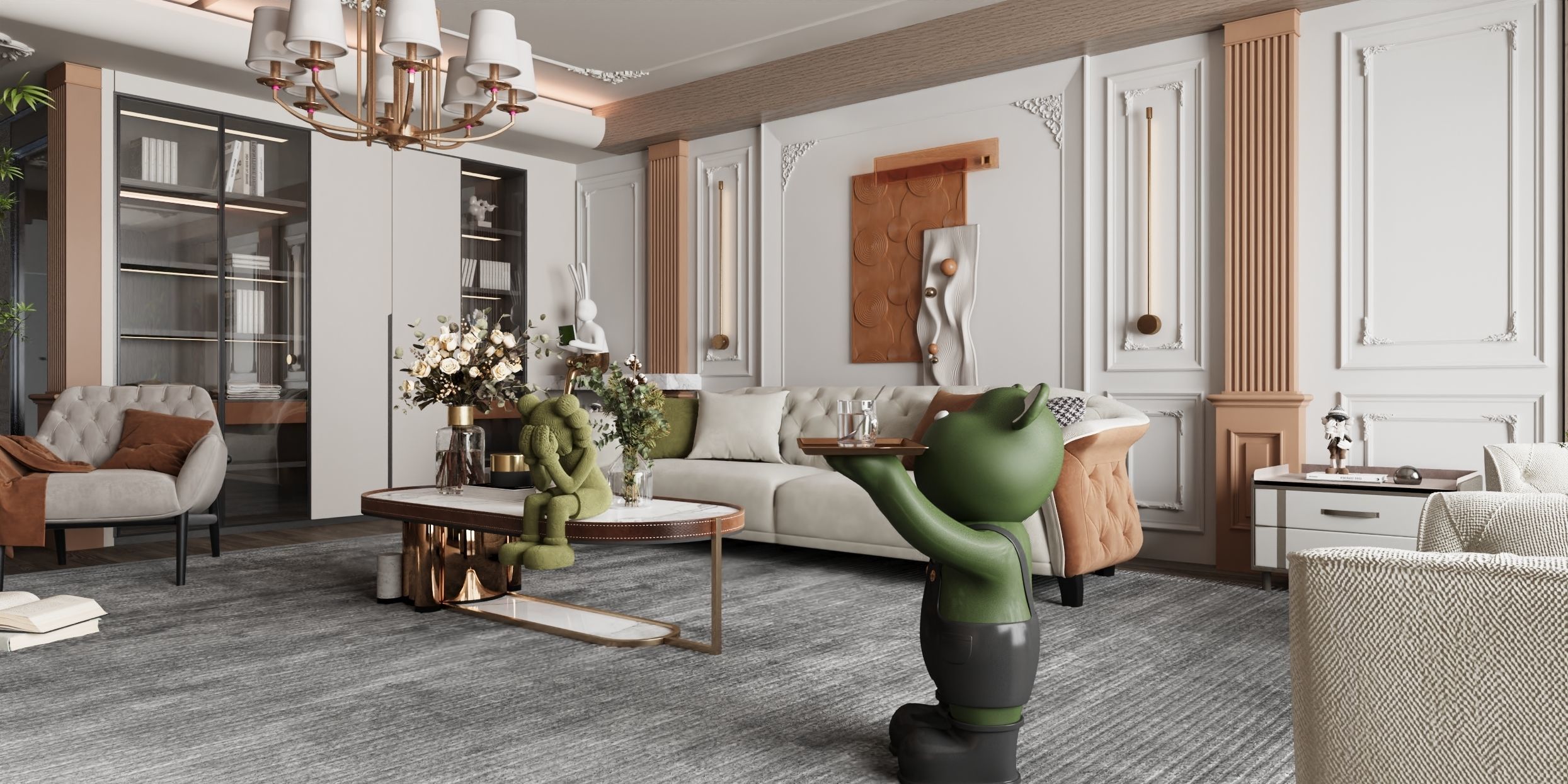 living room 3D model_4