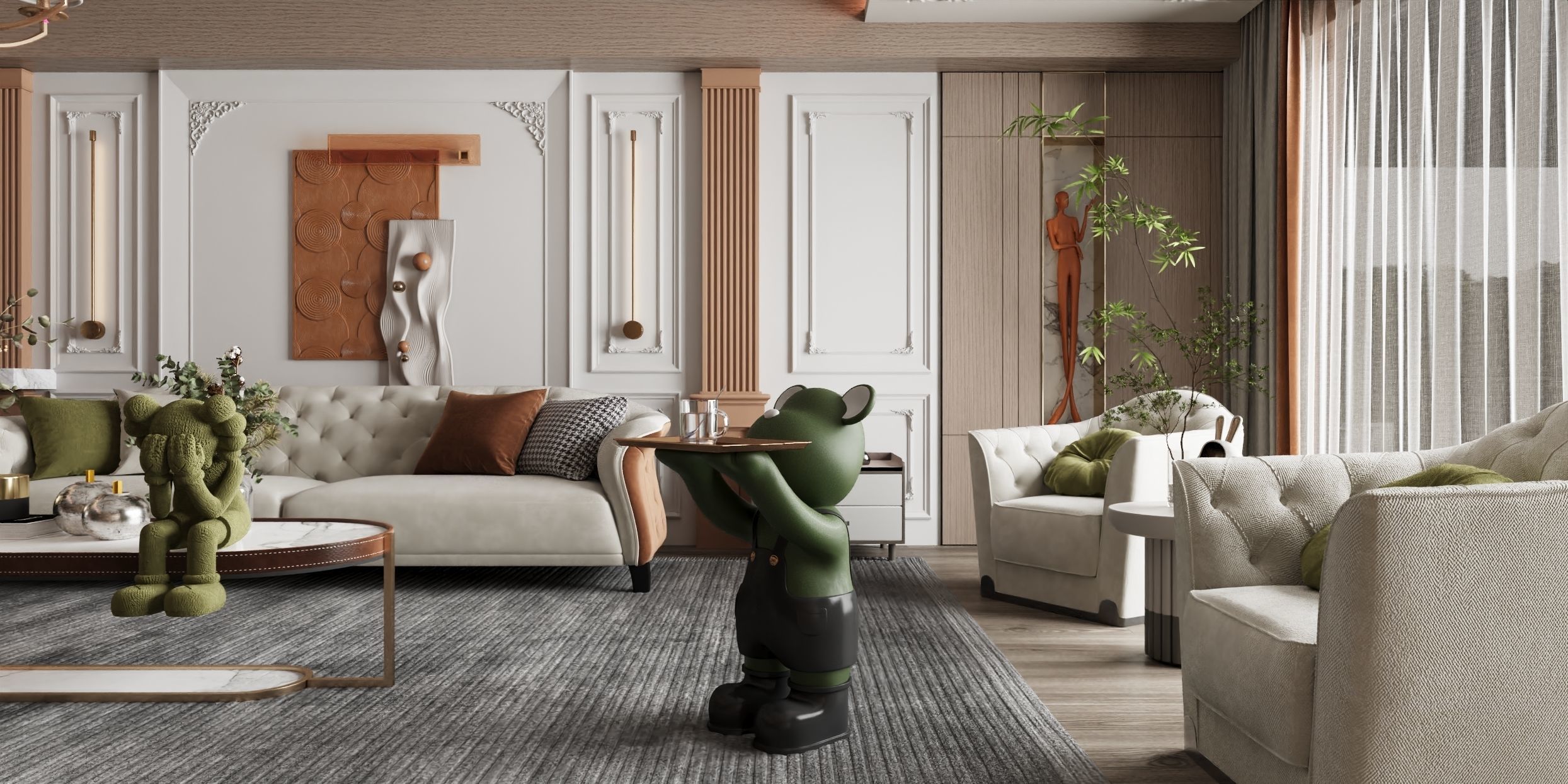 living room 3D model_2