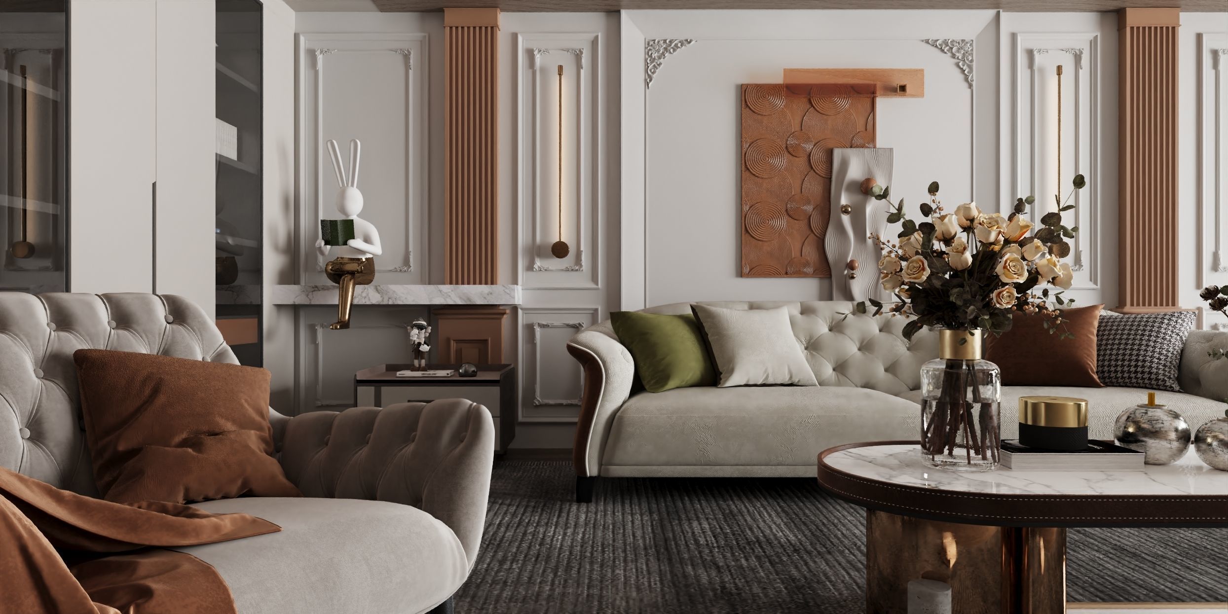 living room 3D model_3