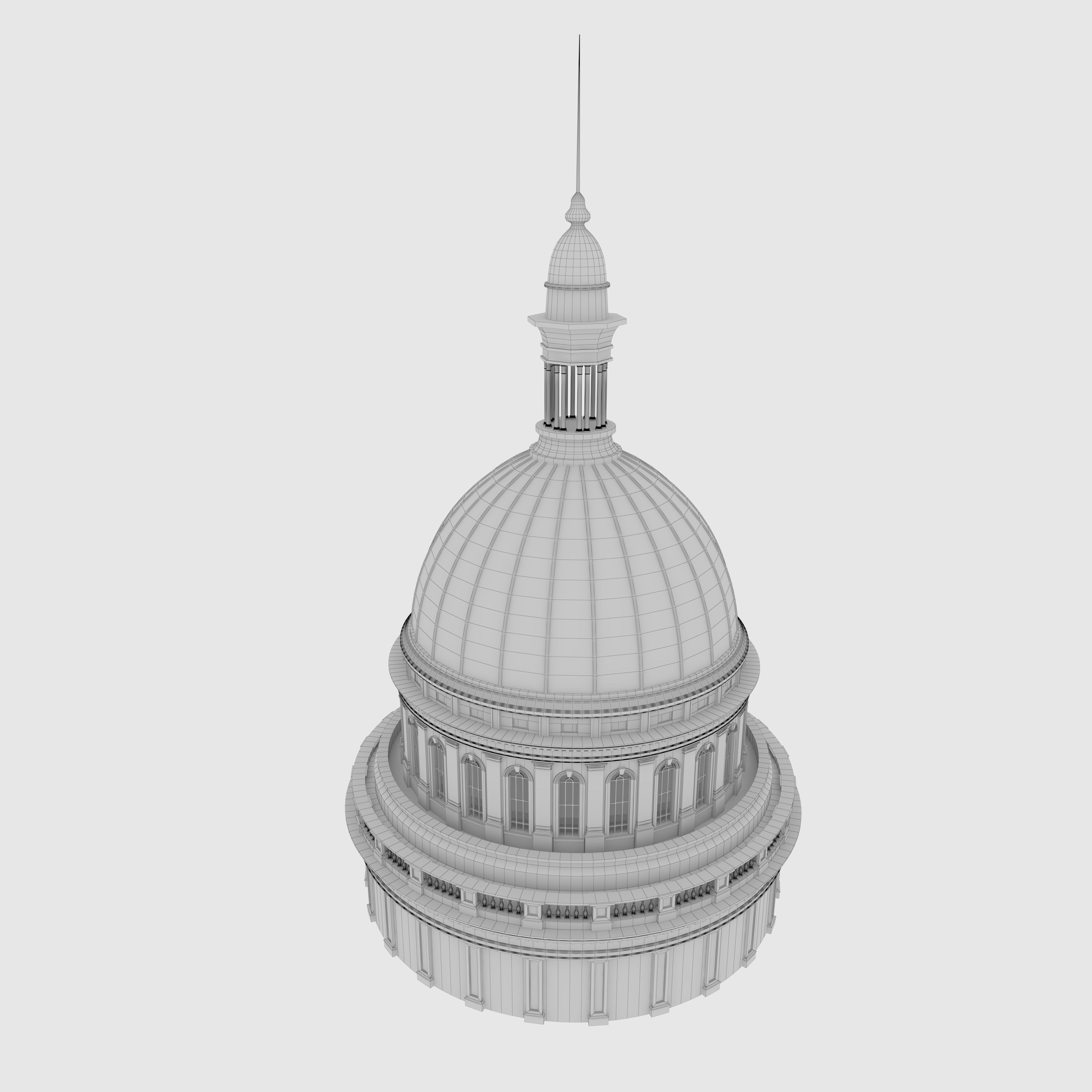 Classic Dome 2 3D model_9