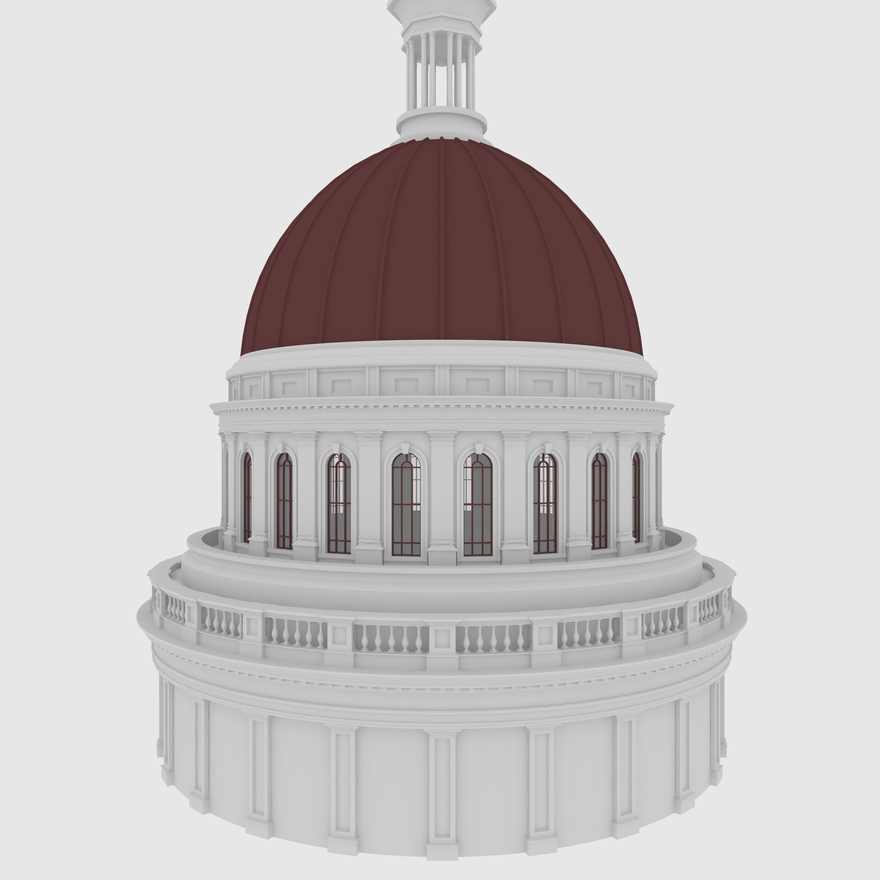 Classic Dome 2 3D model_2