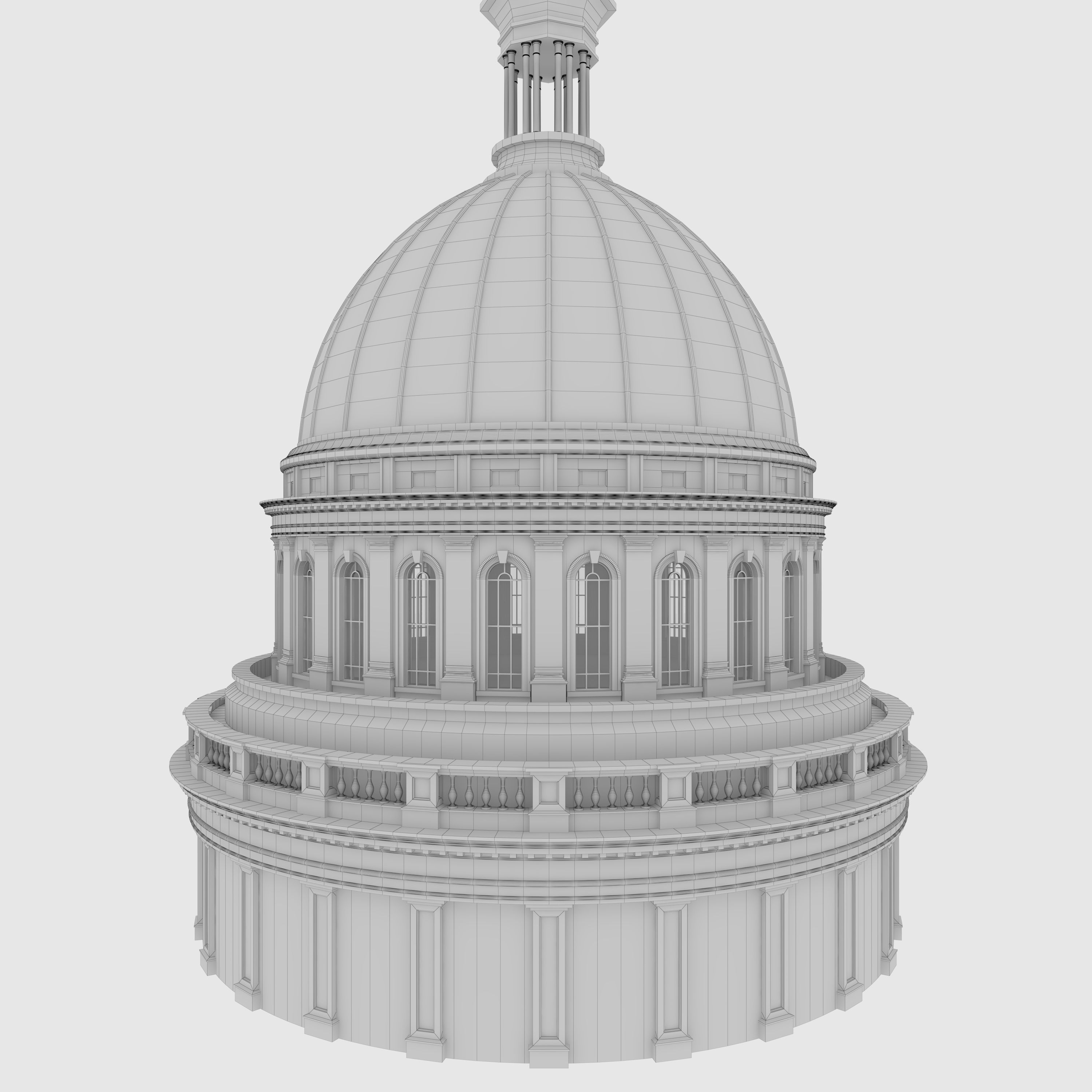 Classic Dome 2 3D model_3