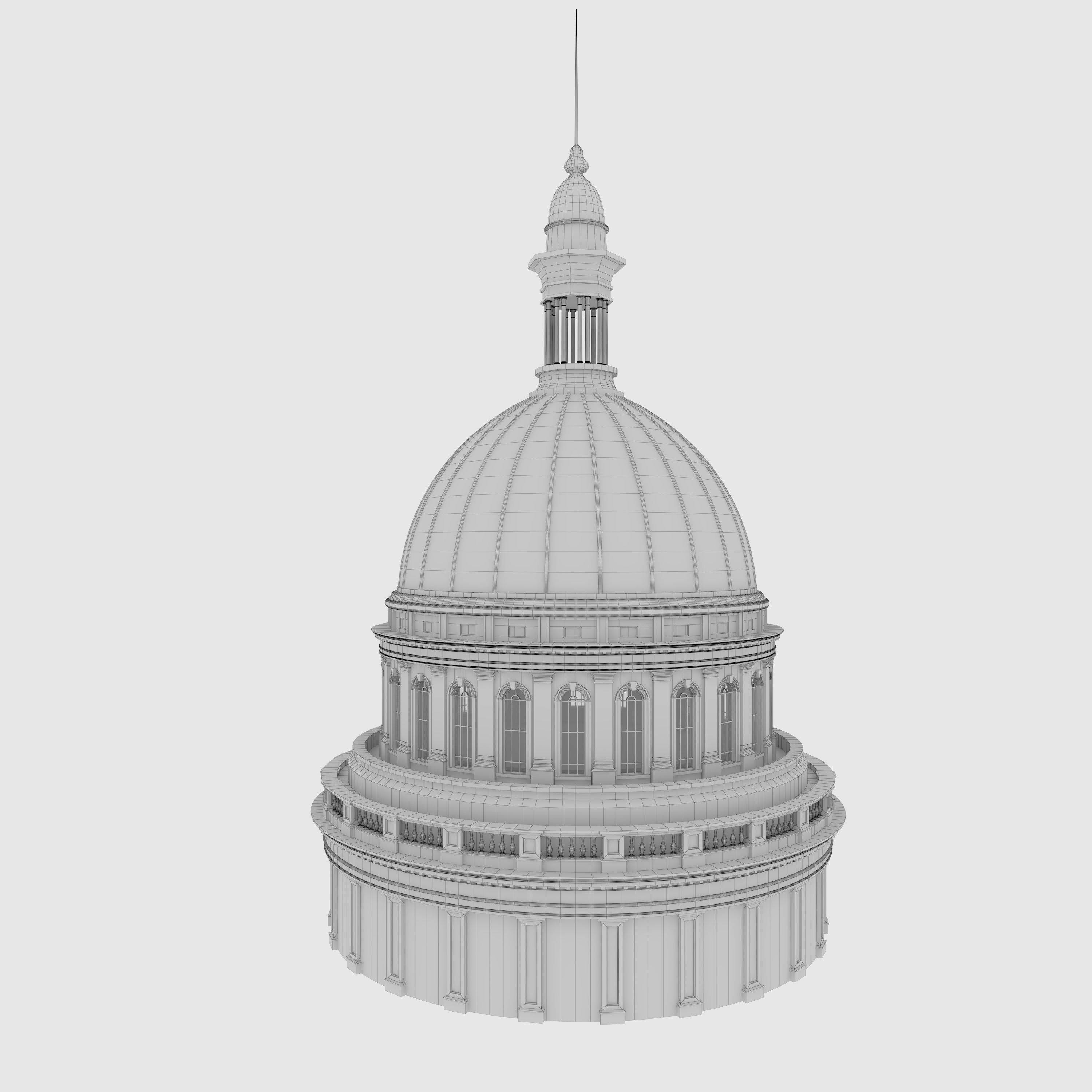 Classic Dome 2 3D model_1