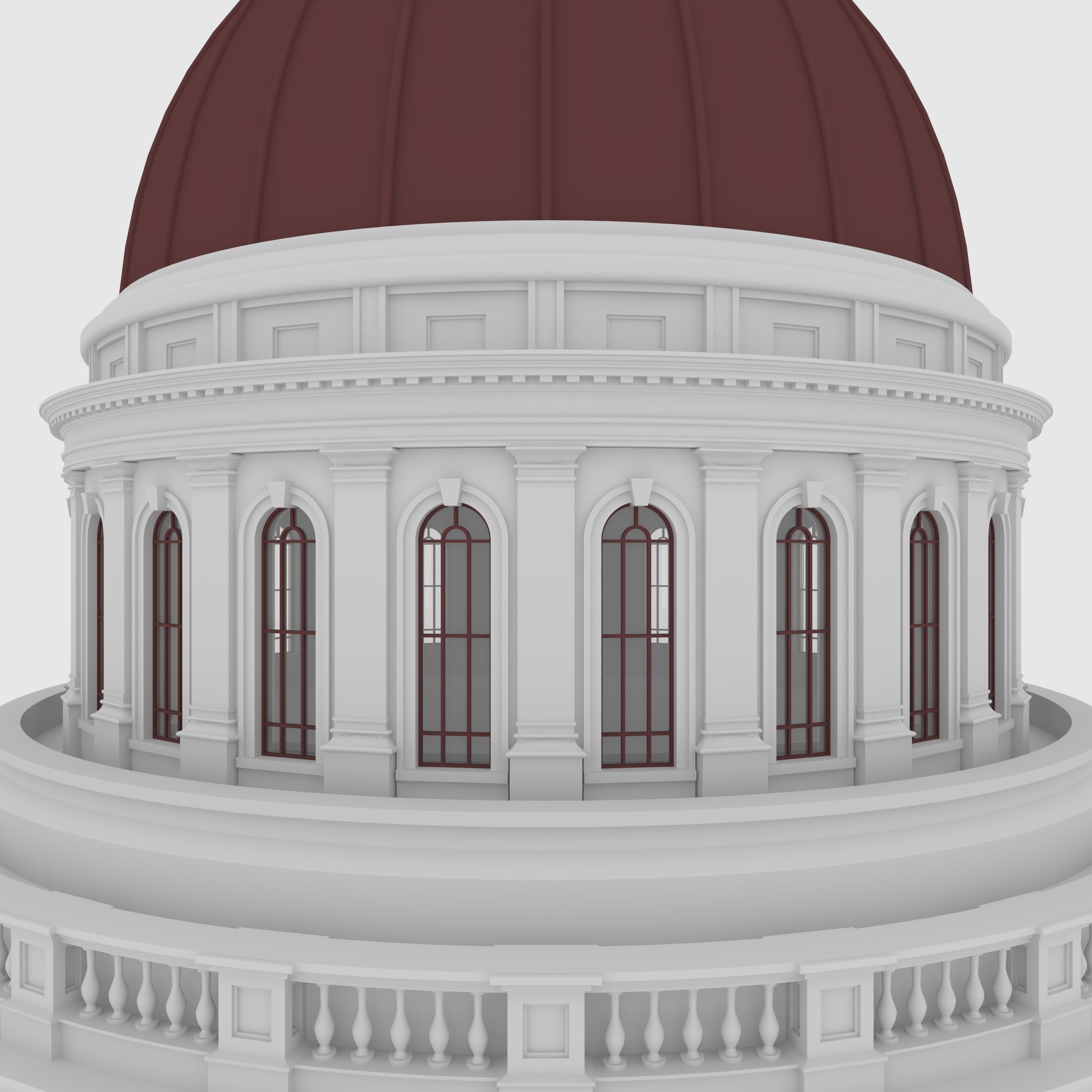 Classic Dome 2 3D model_6