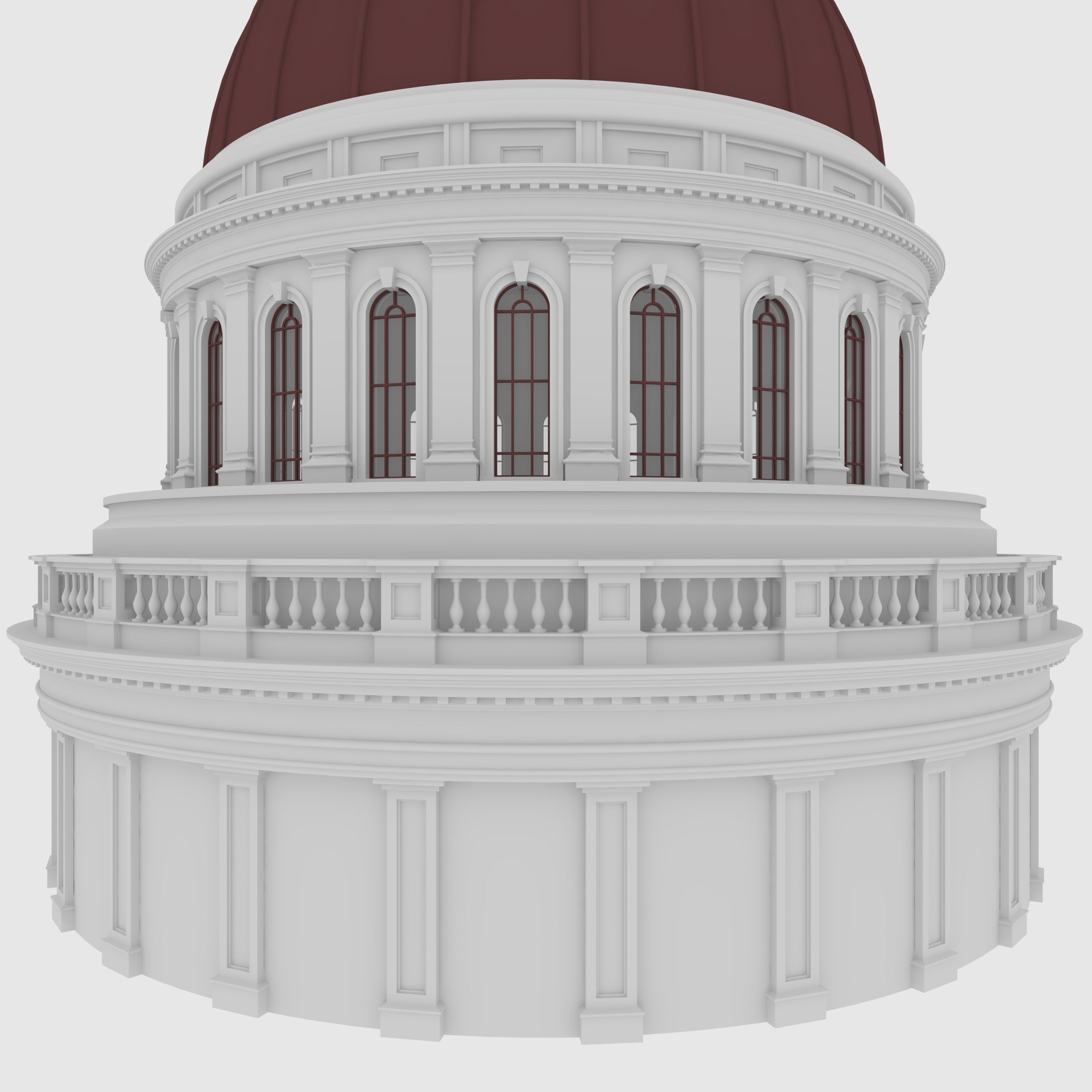 Classic Dome 2 3D model_4